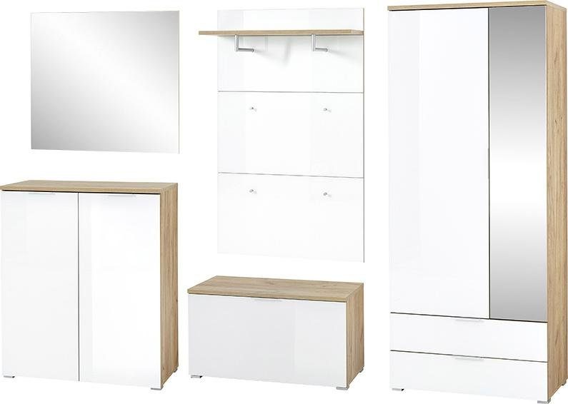 GERMANIA Halmeubelset GW-Telde (set, 5-delig) wandkapstokken beige