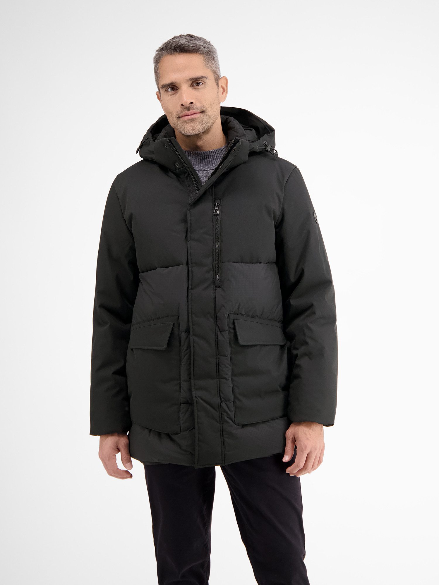 Lerros Parka LERROS functionele parka in shell-materiaalmix, dik gevoerd