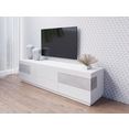 helvetia meble tv-meubel silke breedte 206 cm, hoogglansfronten wit