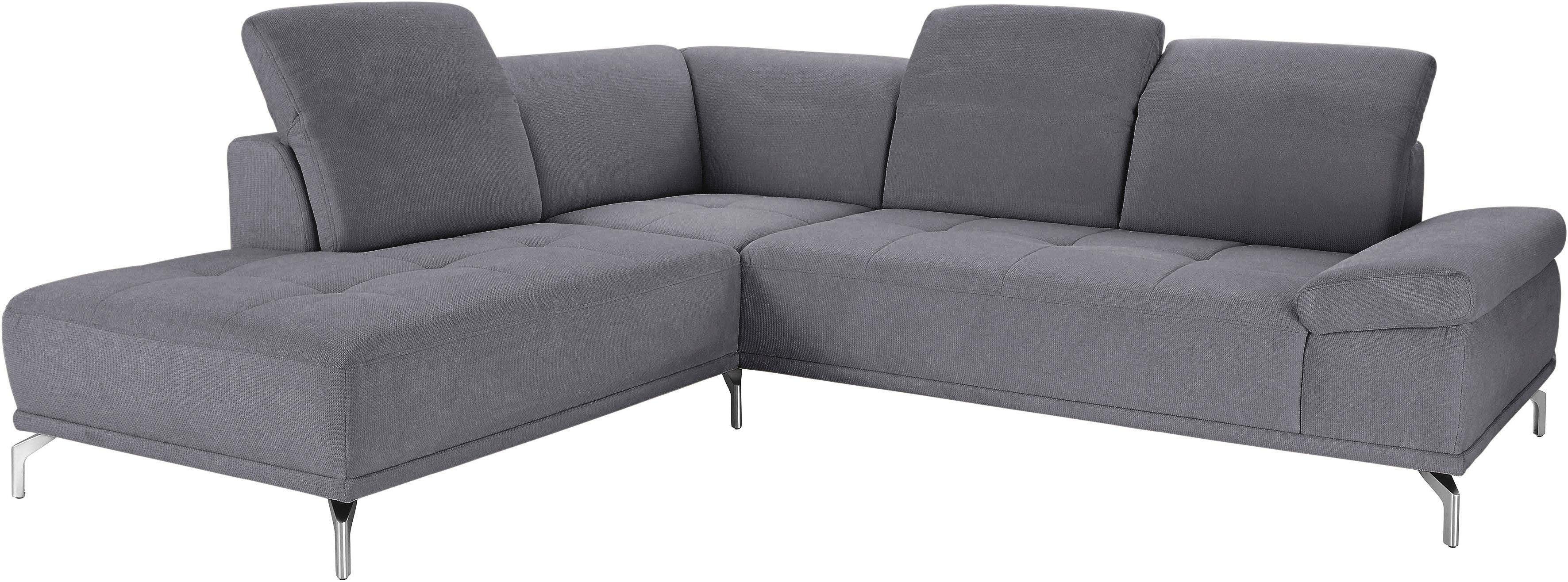 Places of Style Hoekbank Caluna Incl. zitdiepteverstelling, optioneel met hoofd- en armleuningverstelling