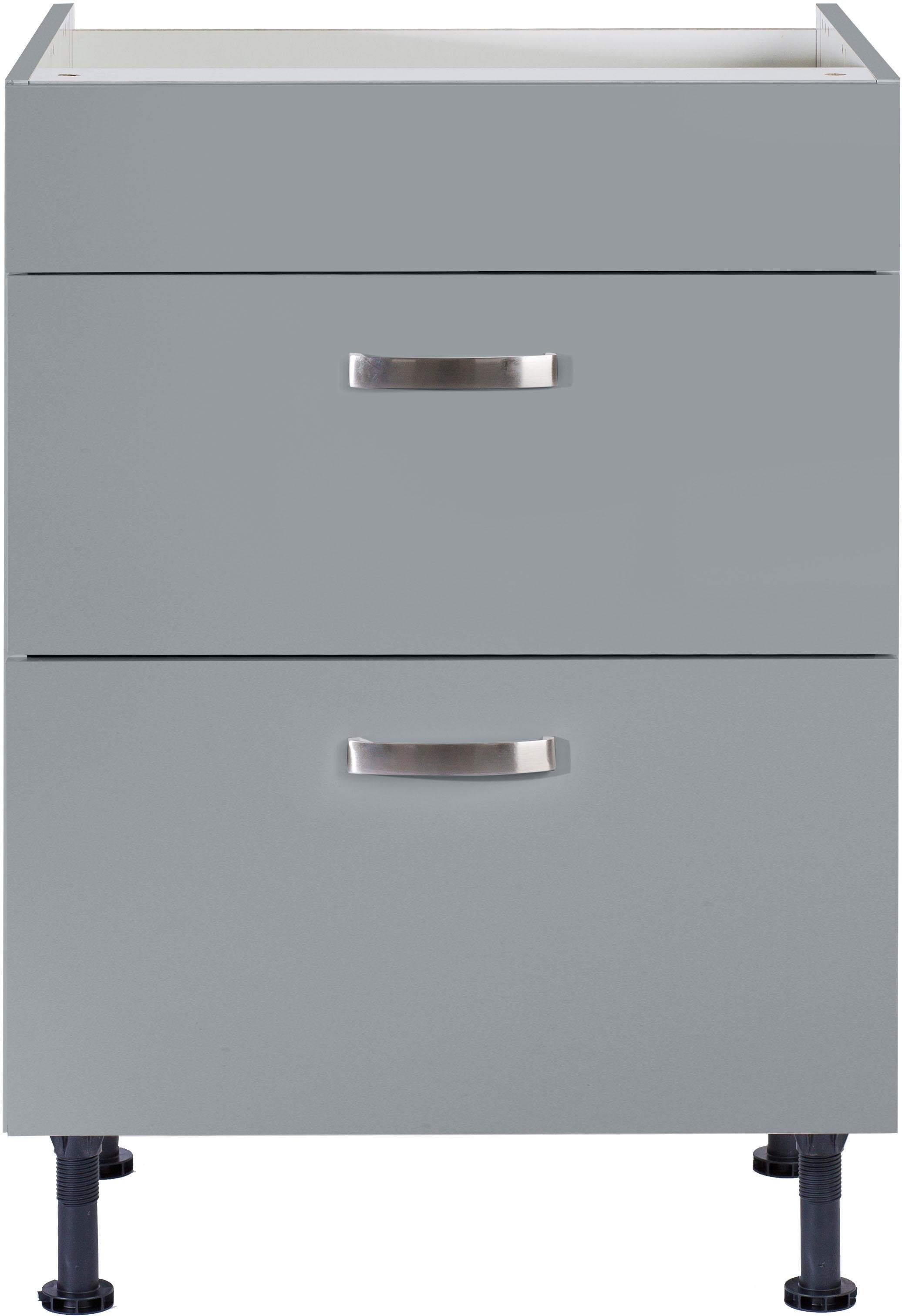 OPTIFIT Ombouwkast voor fornuis Cara Breedte 60 cm, met volledig uittrekbare laden en soft-closefunctie