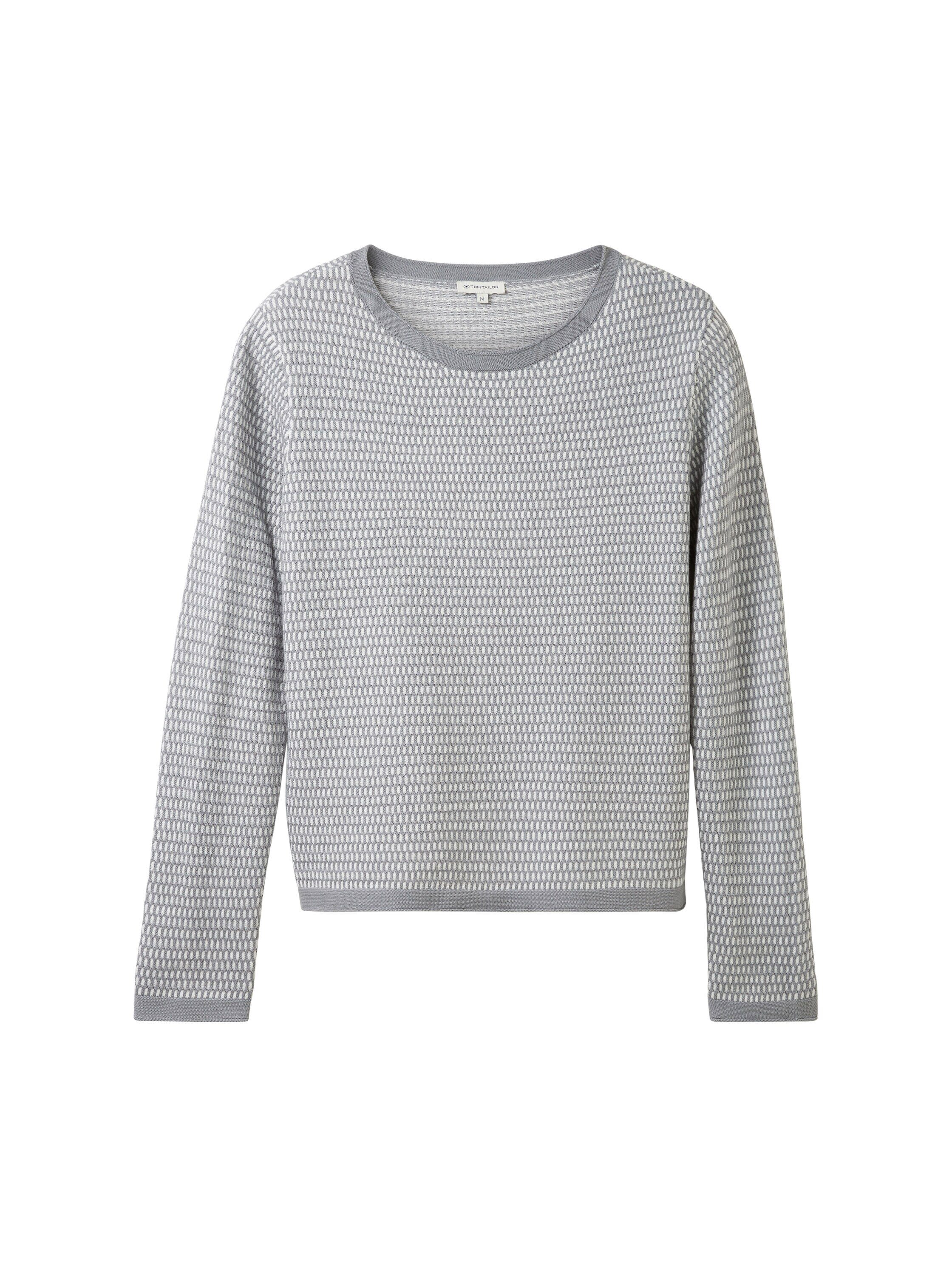 Tom Tailor Trui met ronde hals met structuurpatroon
