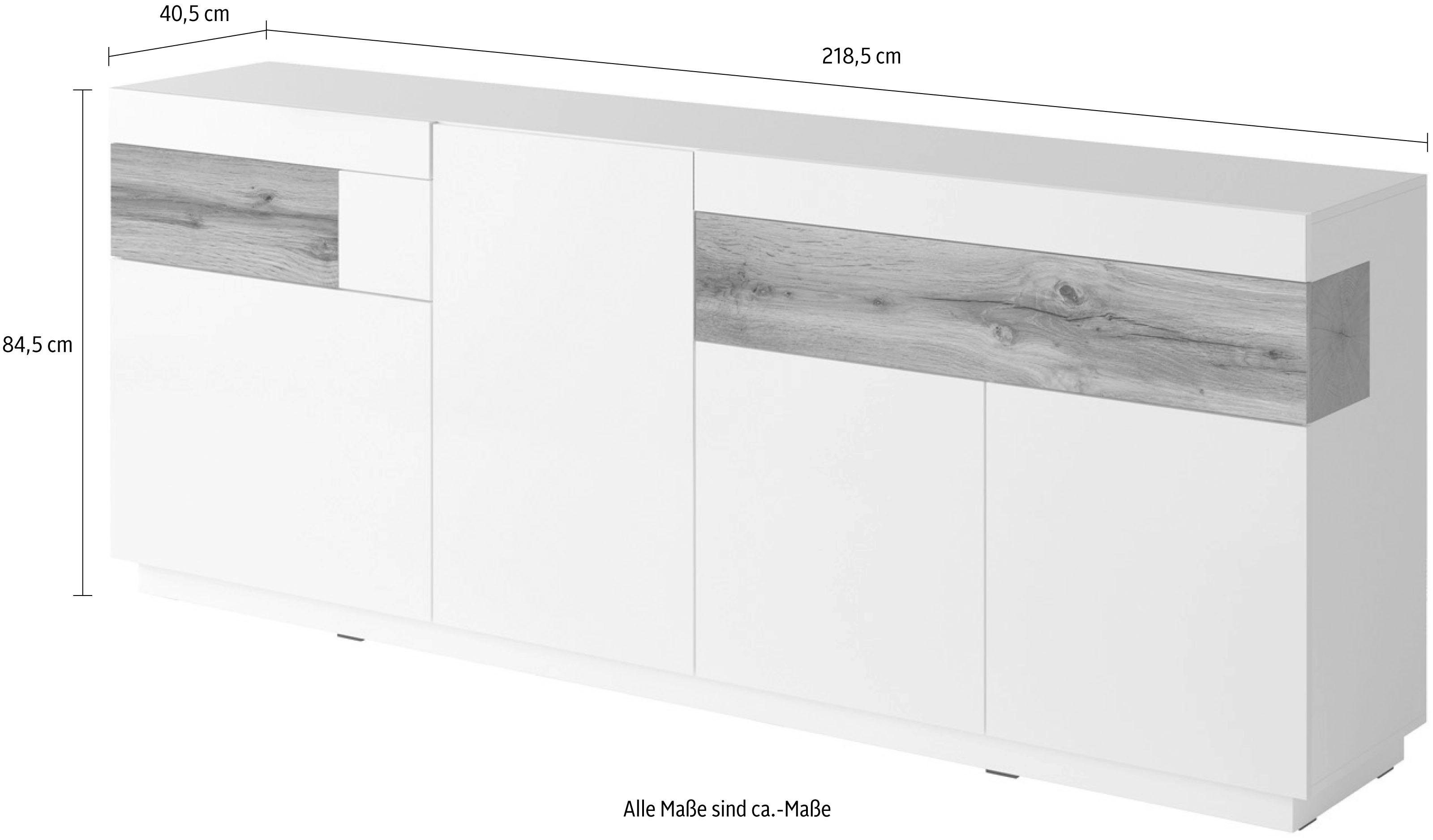 INOSIGN Dressoir Silke Breedte 218, 5 cm
