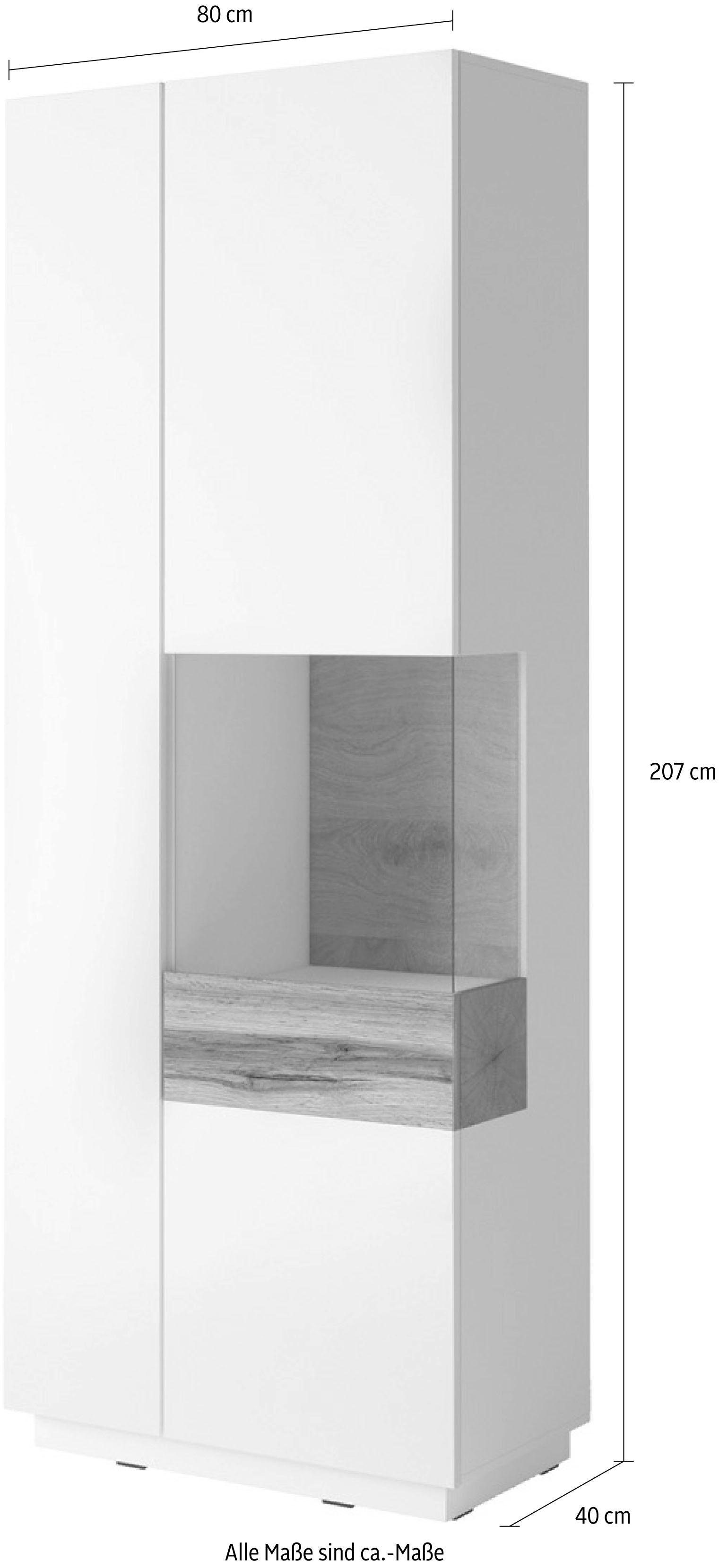 INOSIGN Vitrinekast Silke Hoogte 207 cm