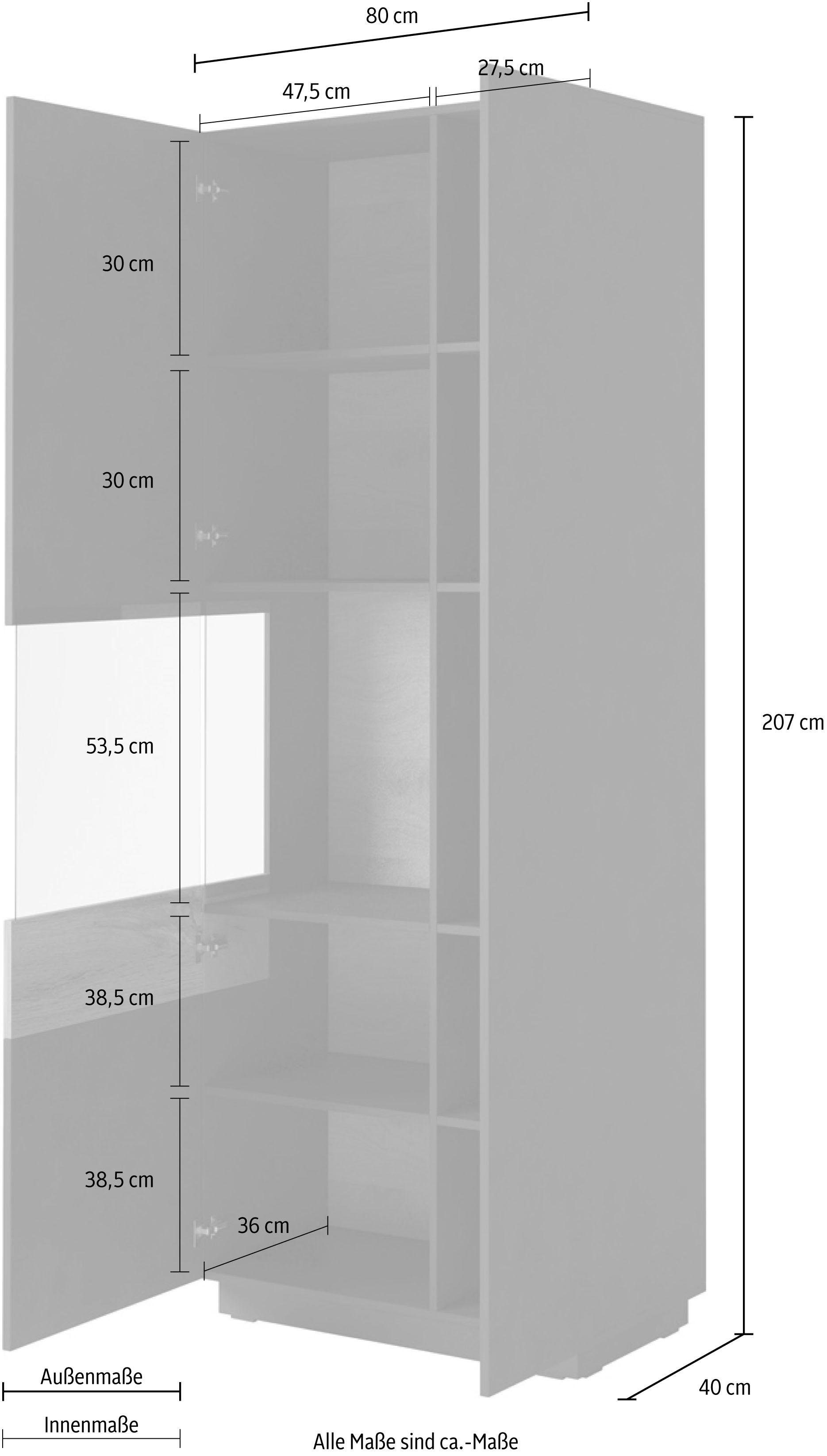 INOSIGN Vitrinekast Silke Hoogte 207 cm