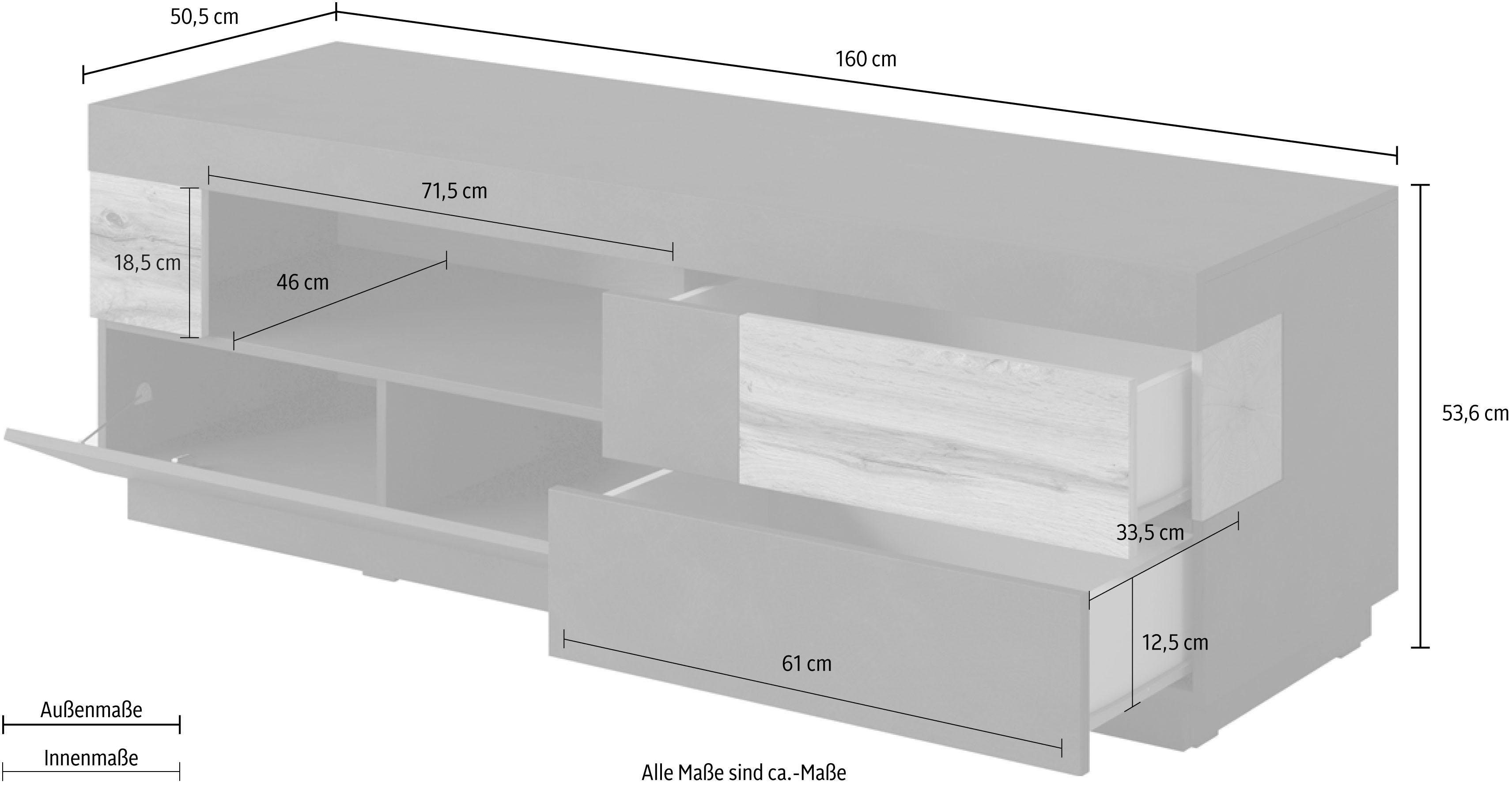 INOSIGN Tv-meubel Silke Breedte 160 cm