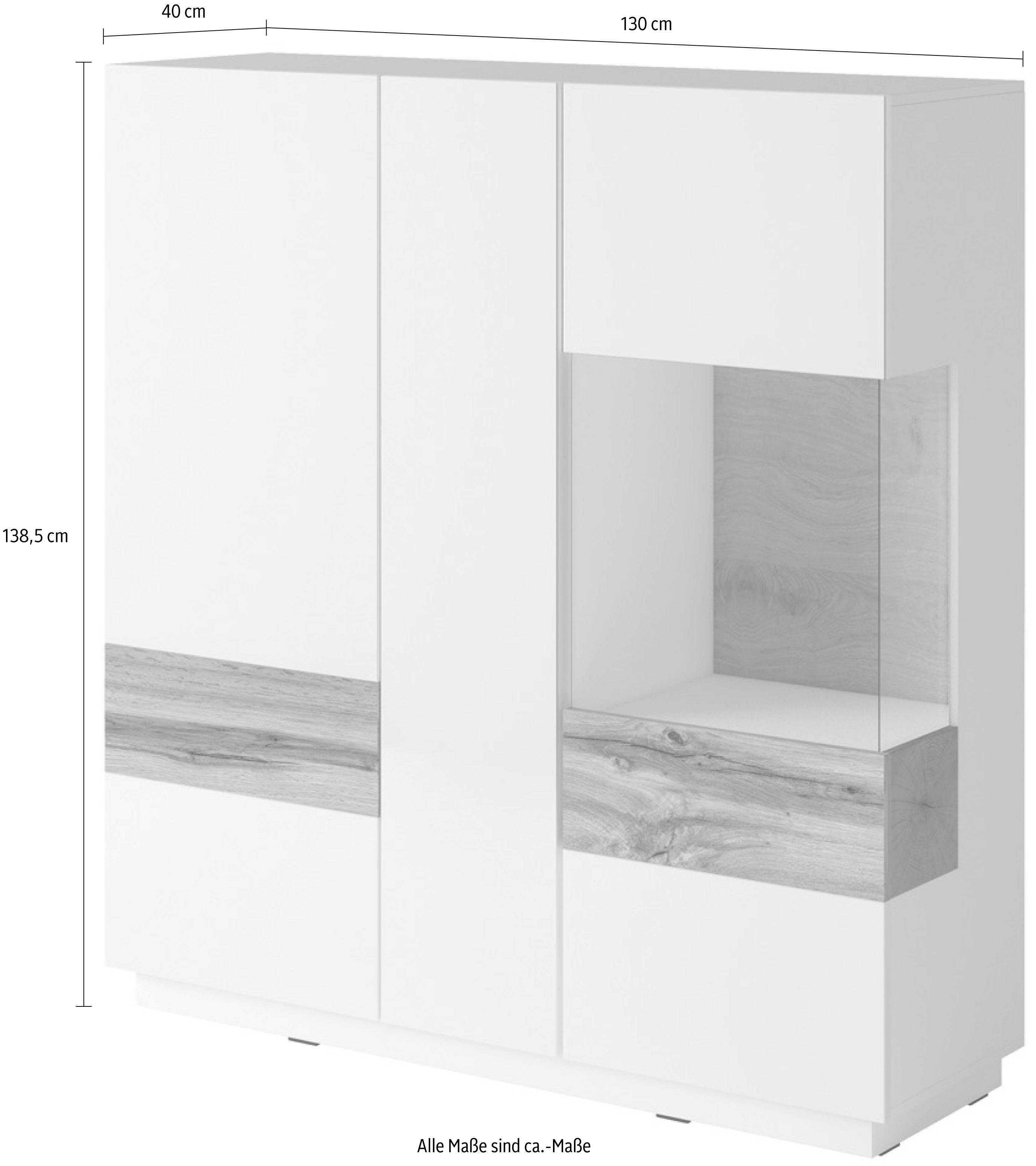 INOSIGN Dressoir Silke Breedte 130 cm