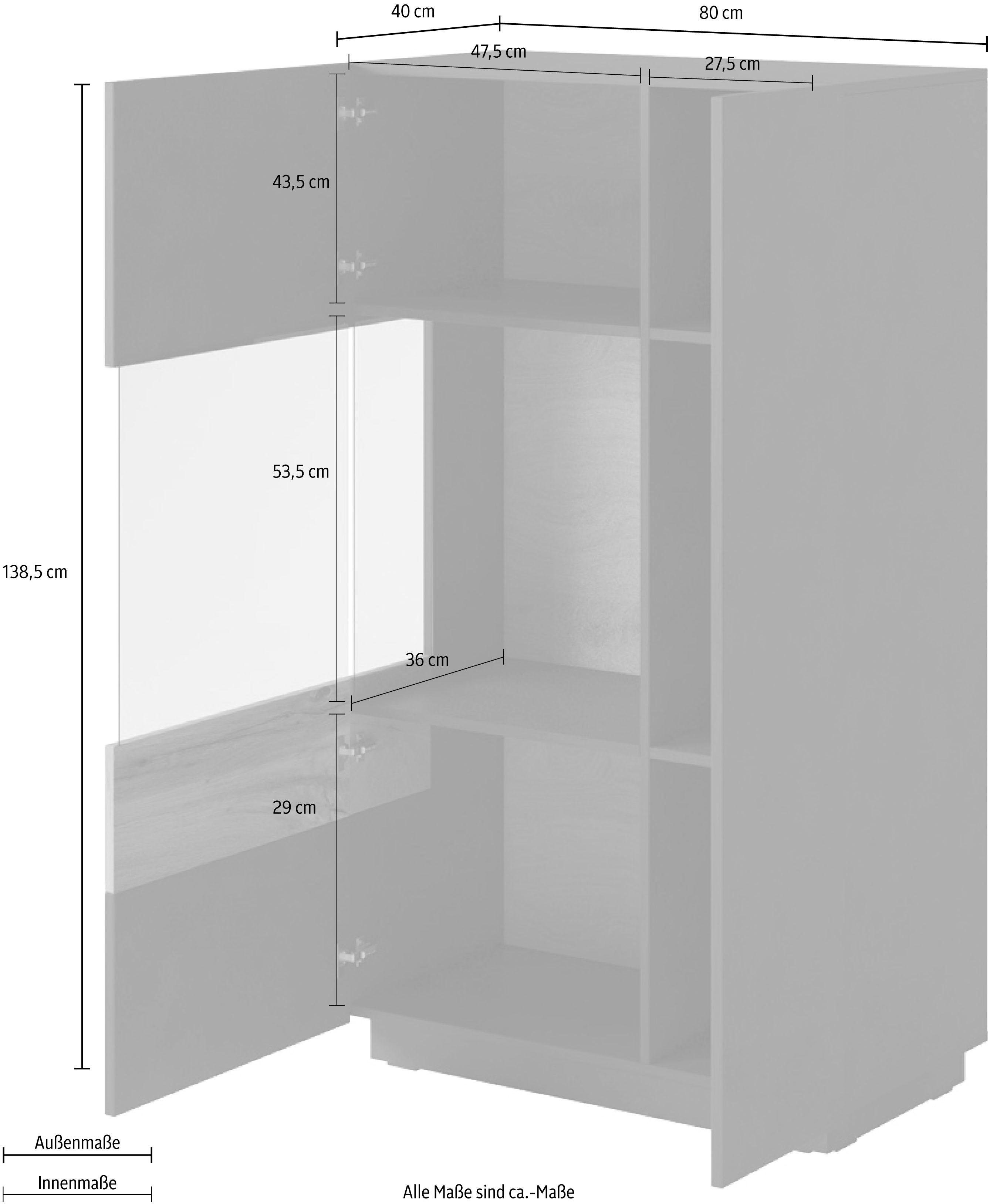 INOSIGN Vitrinekast Silke Hoogte 138,5 cm