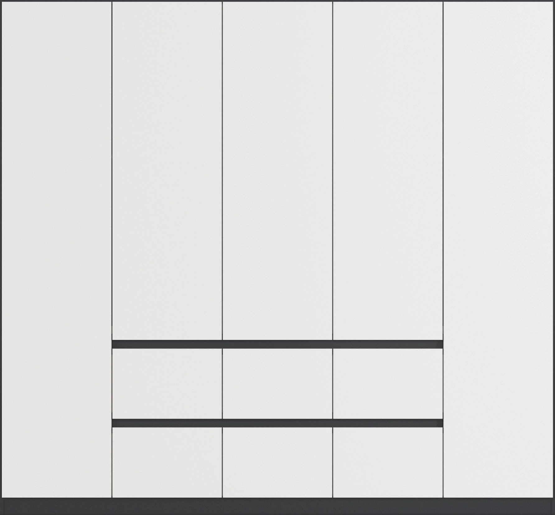 rauch Draaideurkast Kledingkast kast garderobe garderobekast MAINZ greeploze front, buitendeuren met push-to-open functie made in germany