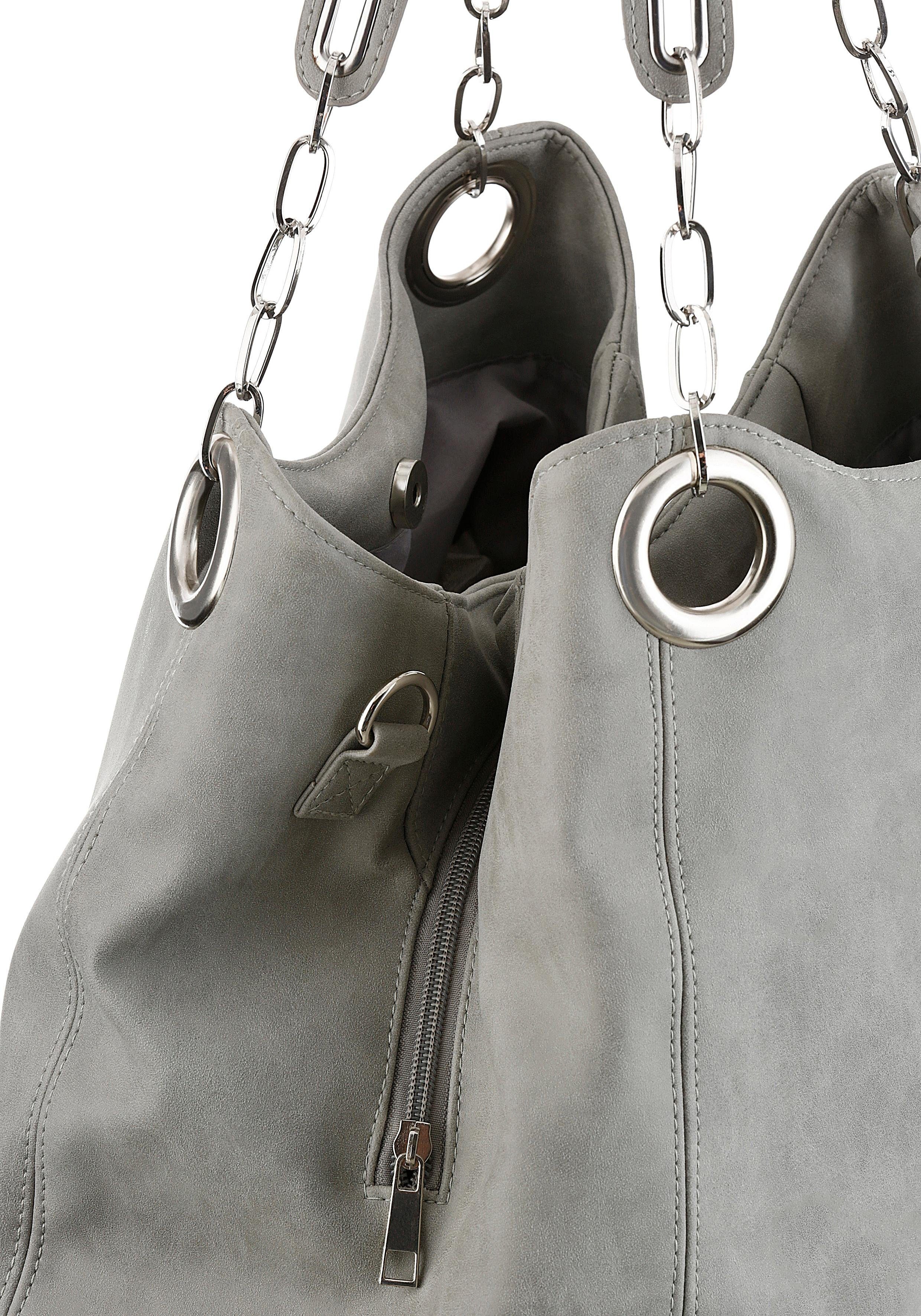 Bruno Banani Tas met sierhanger en zilverkleurige details