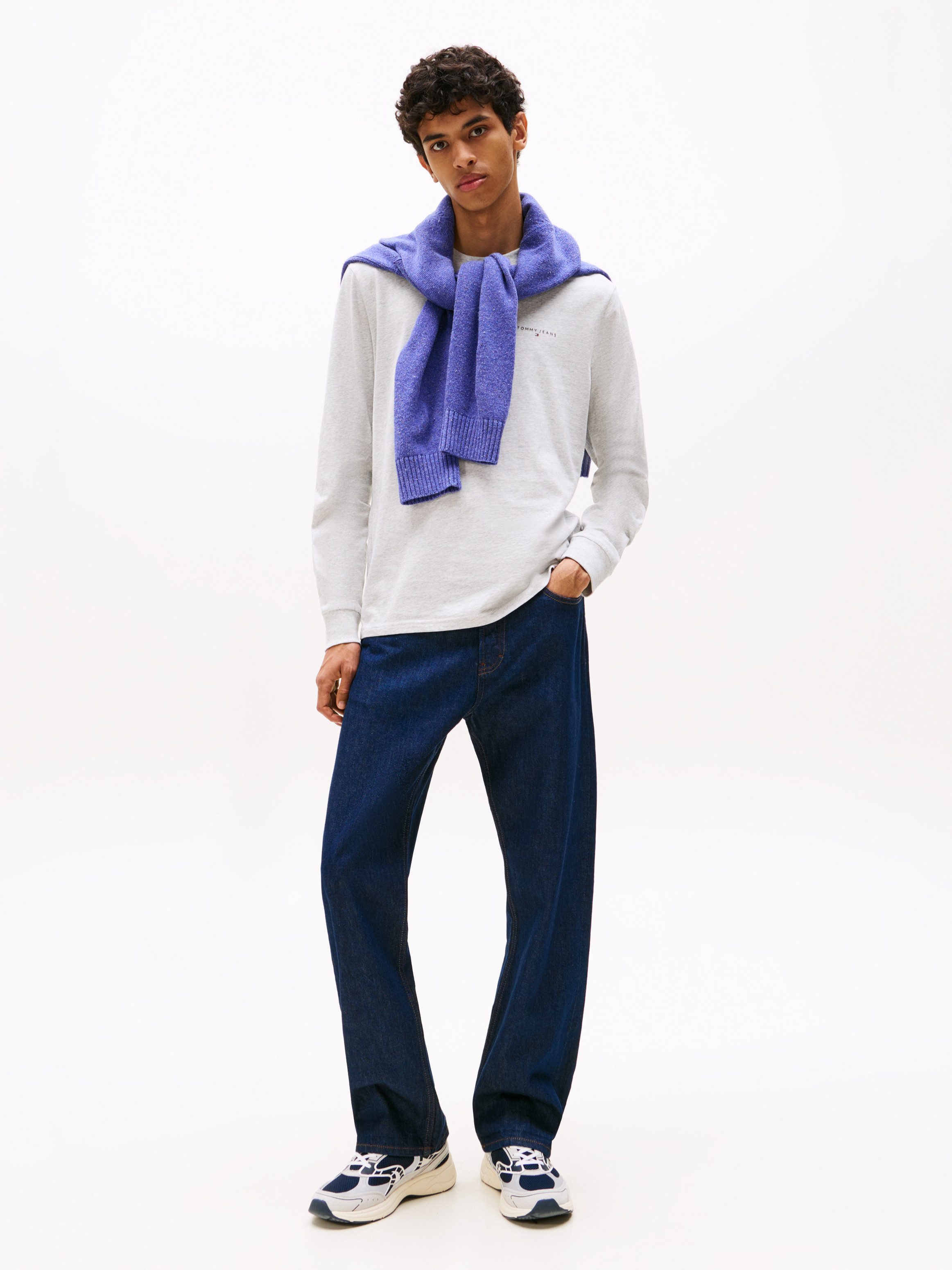 TOMMY JEANS Shirt met lange mouwen TJM SLIM CHEST LINEAR LS TEE EXT