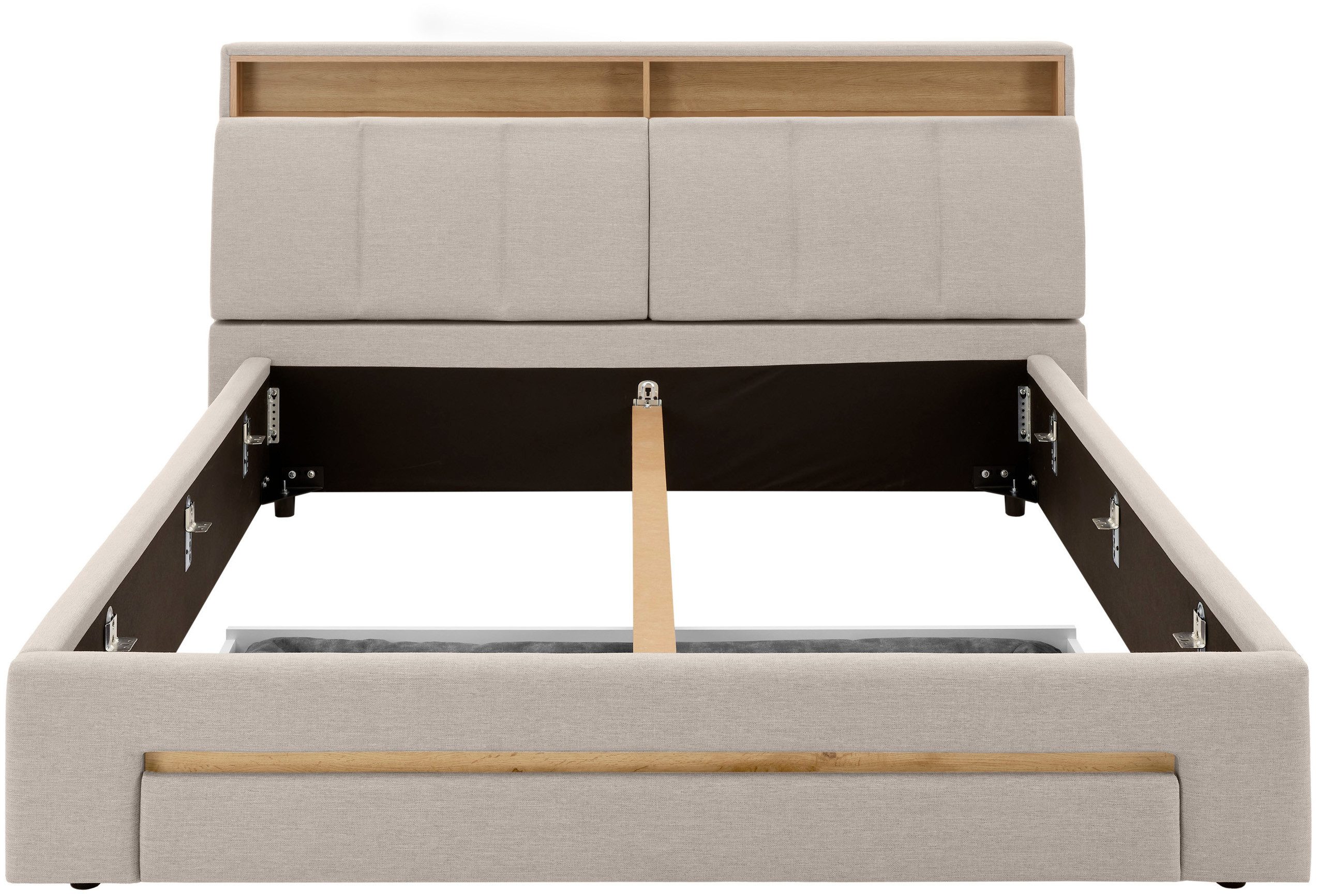 INOSIGN Gestoffeerd bed CiTY/GiRON,, gepolsterd opbergbed, met LED-verlichting Bedkisten met hondenbed of als opbergruimte, opklapbare hoofdeinden