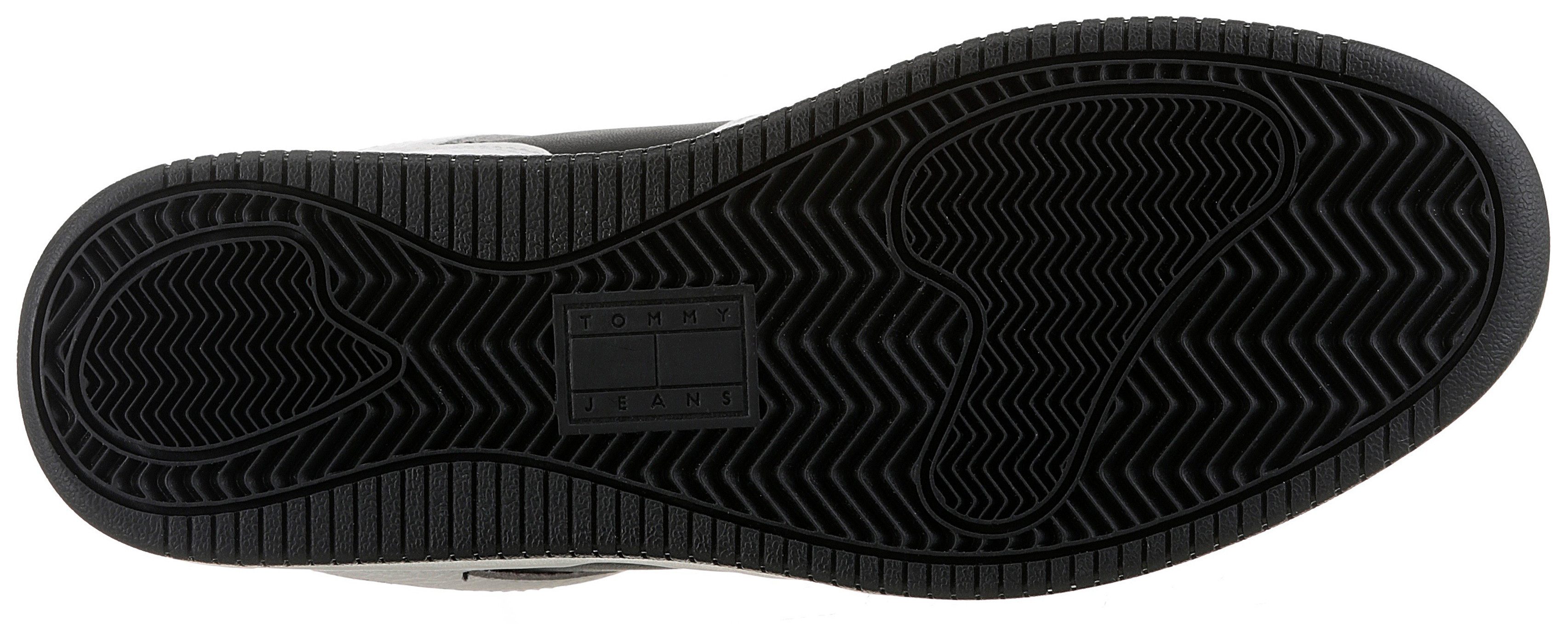 TOMMY JEANS Sneakers TJM RETRO BASKET CUPSOLE TUMBLE , vrijetijdsschoen, halfschoen, veterschoen met gepolsterde schacht