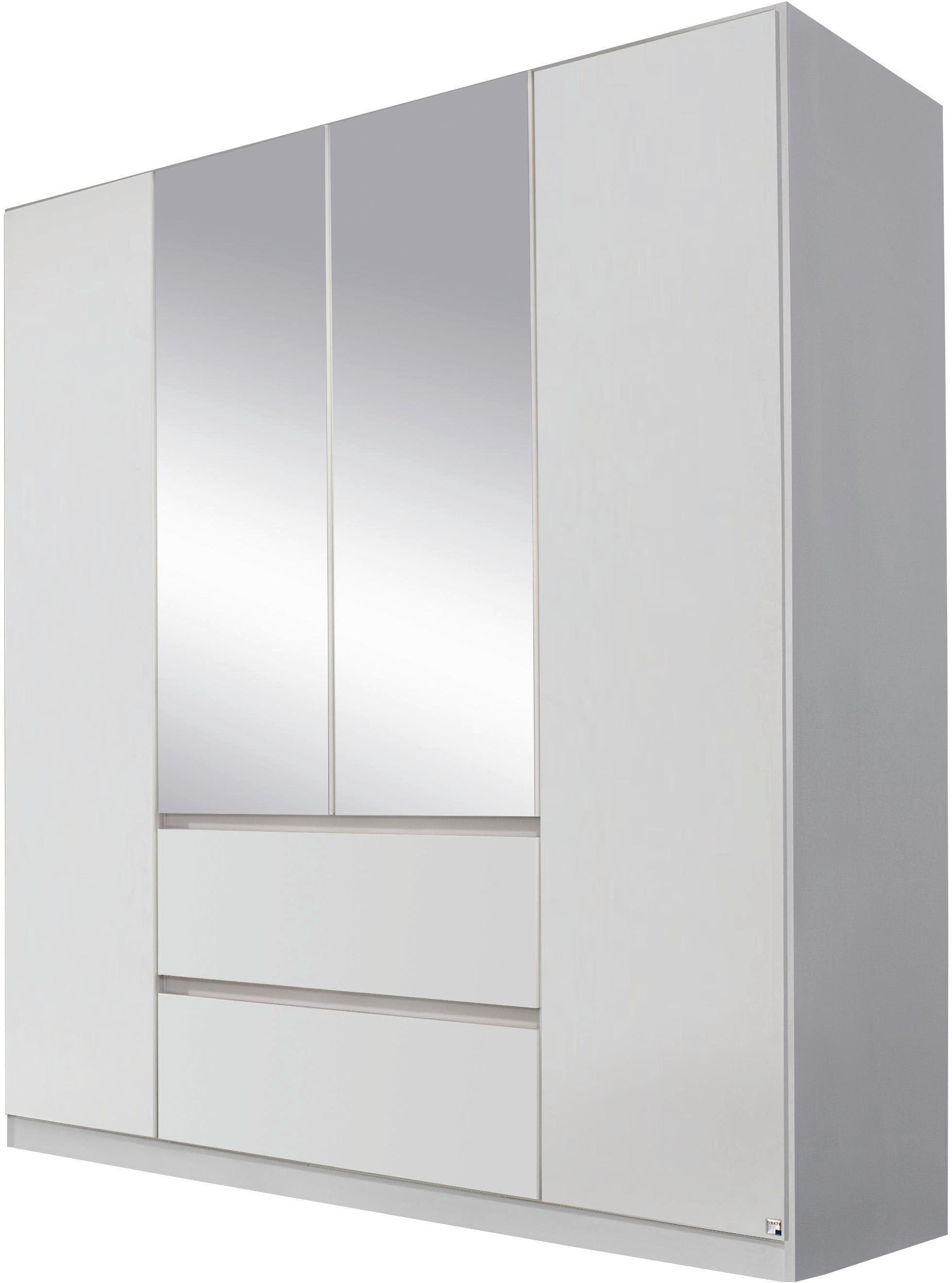 rauch Draaideurkast Kledingkast met spiegel garderobe MAINZ greeploos front met spiegel, buitendeuren met push-to-openfunctie