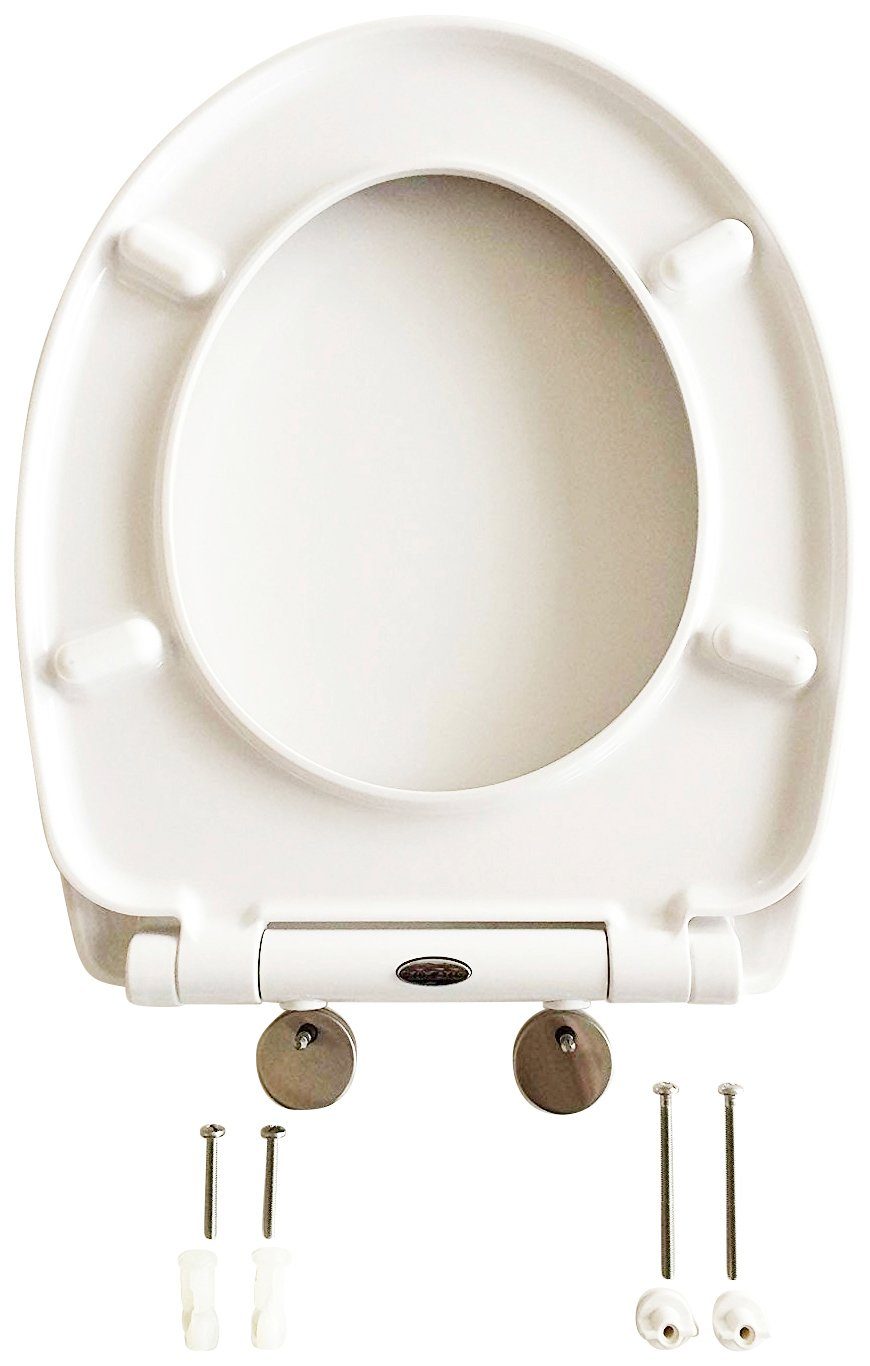 ADOB Toiletzitting Mop Soft-closemechanisme, voor het schoonmaken met één druk op de knop afneembaar