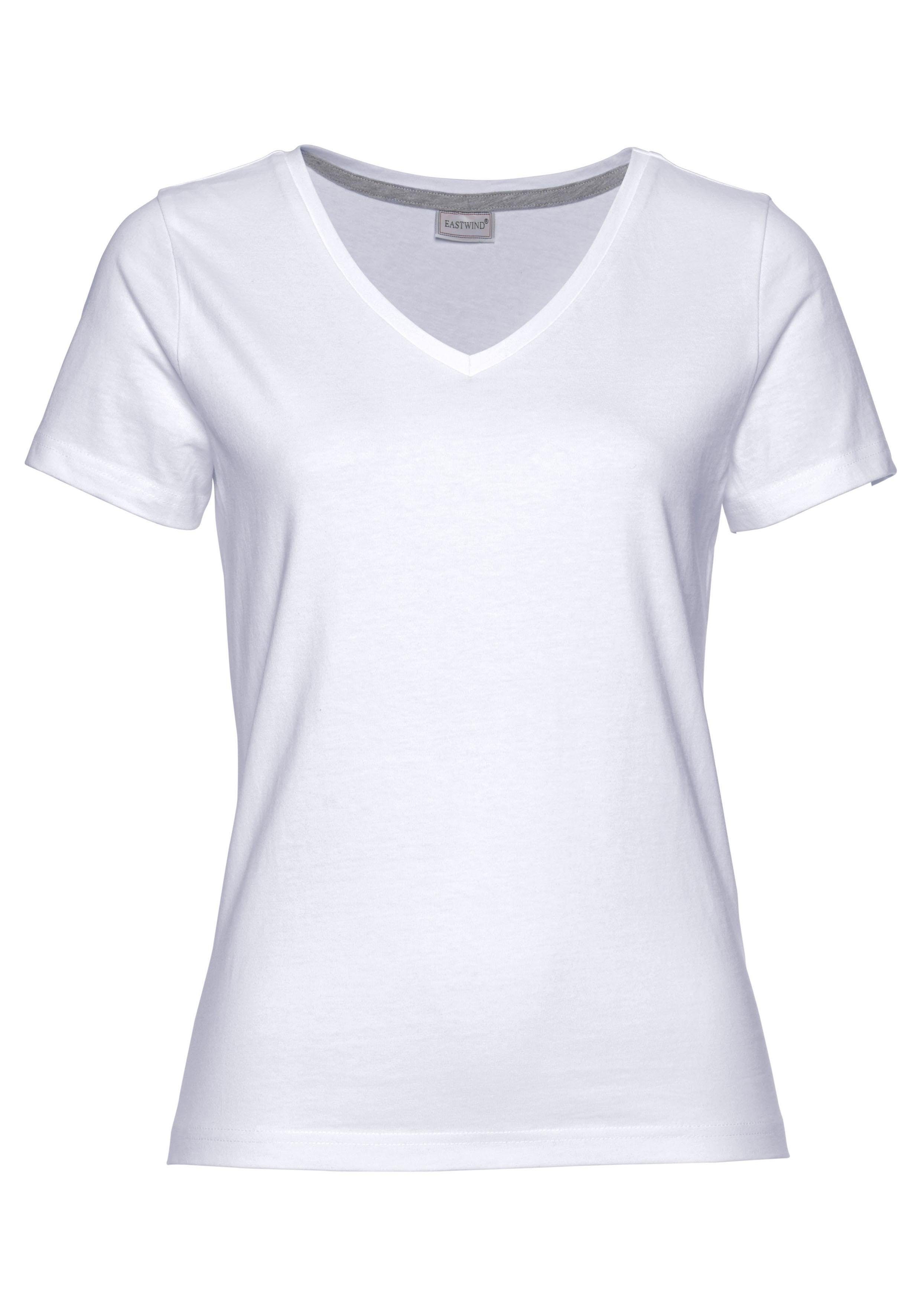 Eastwind T-shirt Korte mouw, figuuraccentuerend, van katoen, in 3-pack (3-delig, Set van 3)