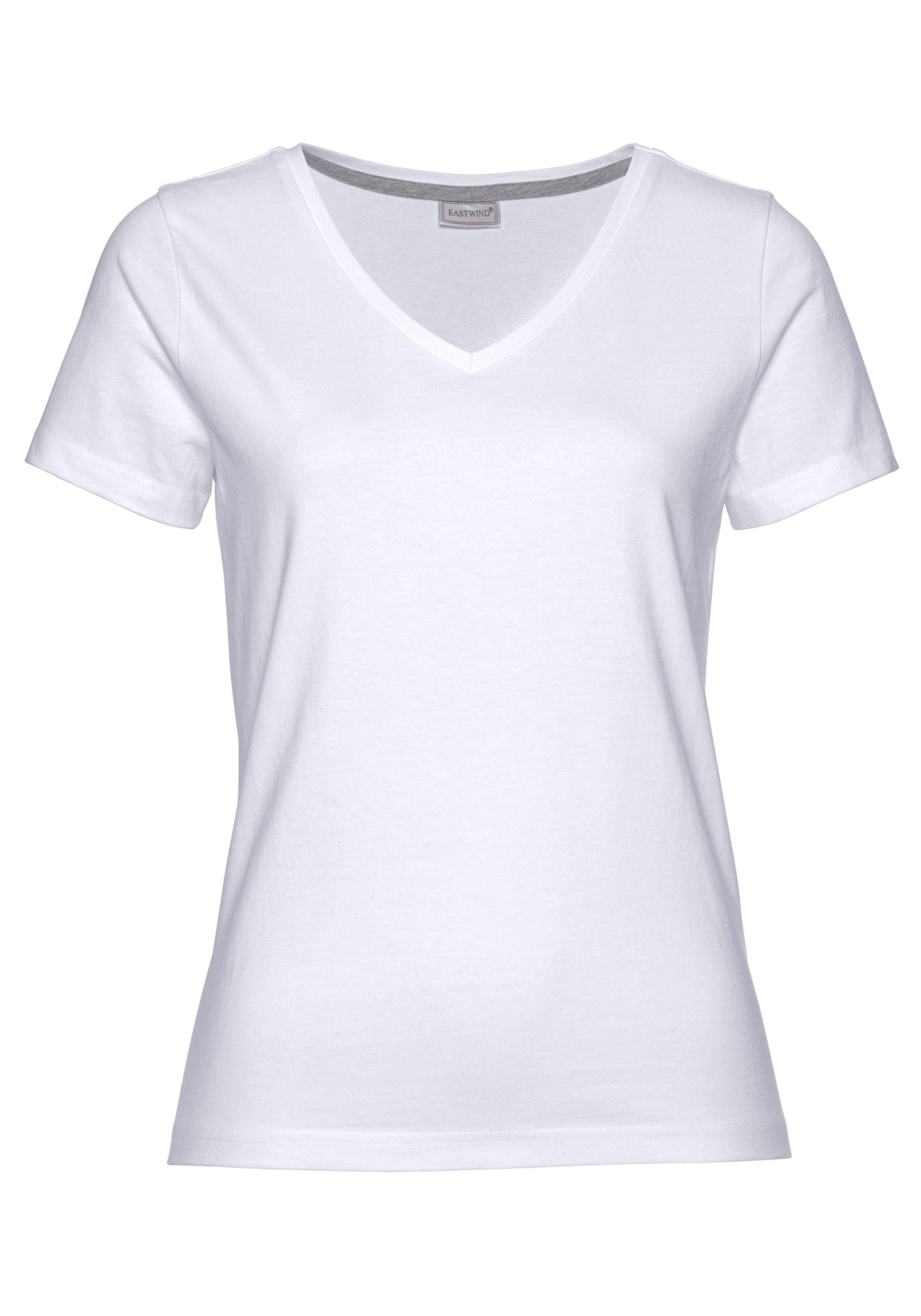 Eastwind T-shirt Korte mouw, figuuraccentuerend, van katoen, in 3-pack (3-delig, Set van 3)