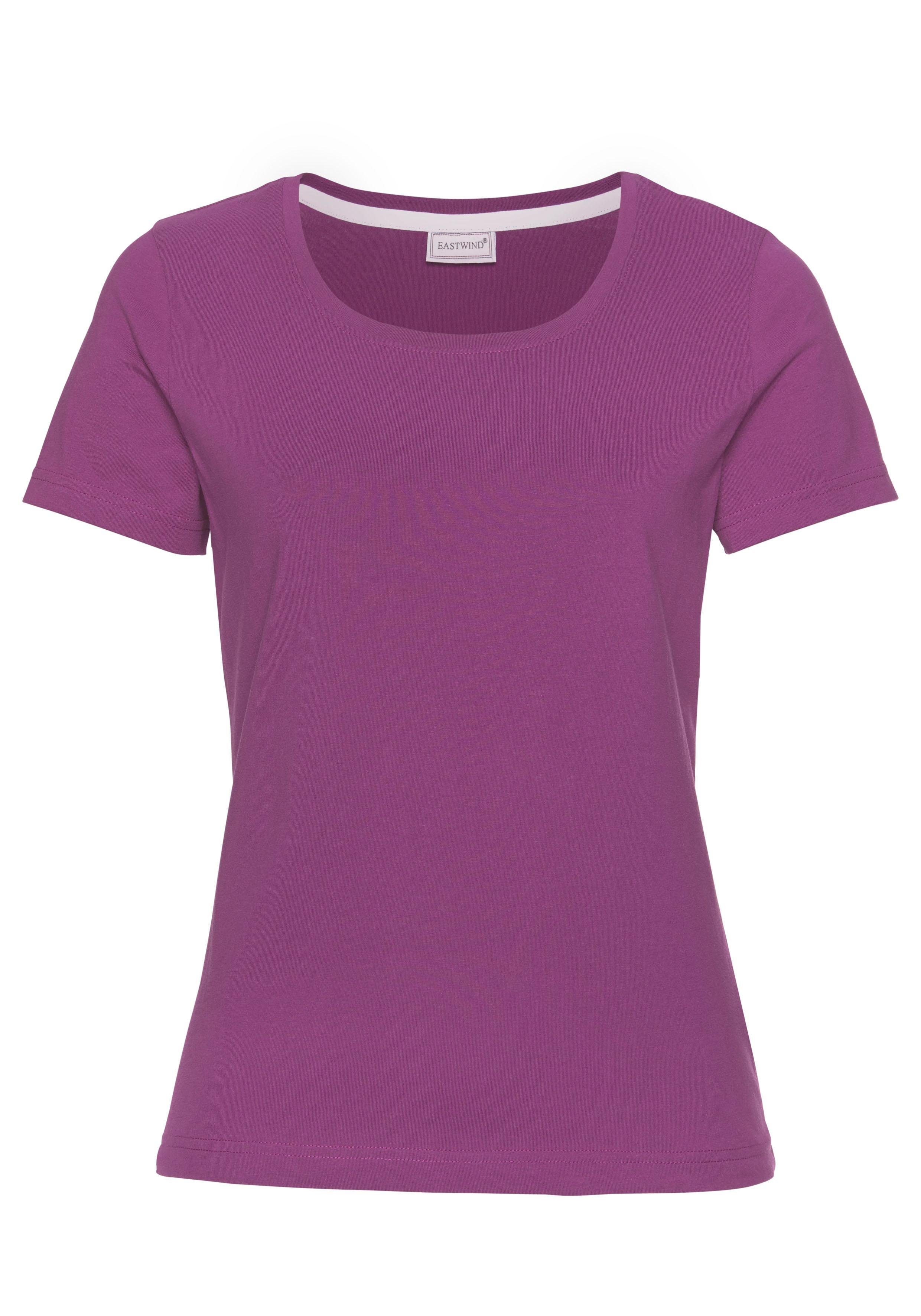 Eastwind T-shirt Korte mouw, heup-lang, voor vrije tijd, van katoen (3-delig, Set van 3)