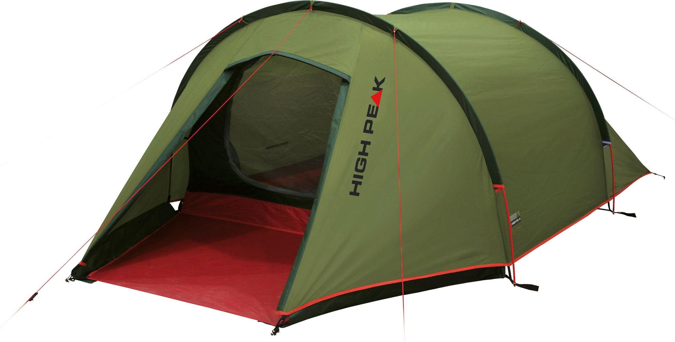 High Peak Tunneltent Kite 3 tenten groen