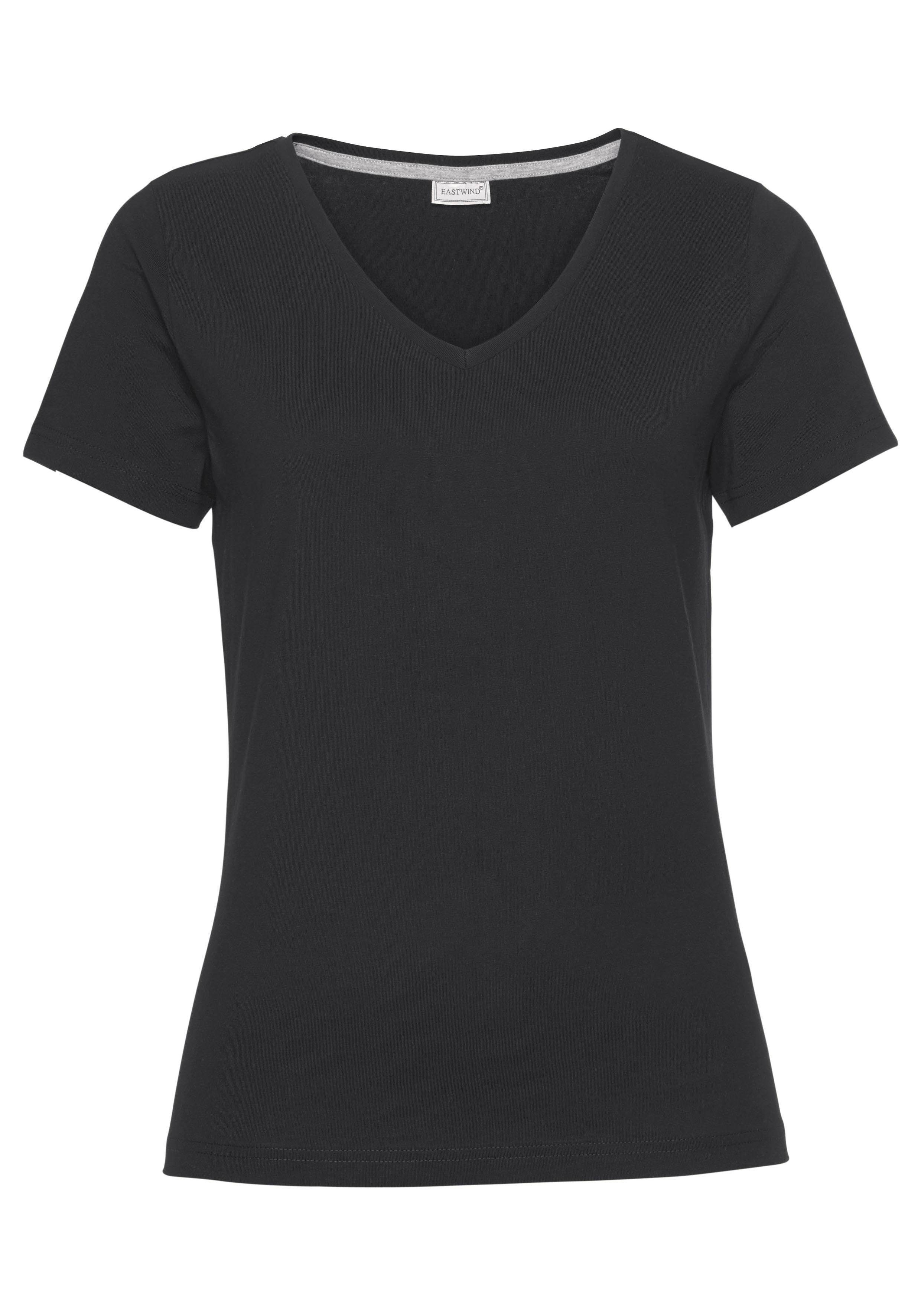 Eastwind T-shirt Korte mouw, figuuraccentuerend, van katoen, in 3-pack (3-delig, Set van 3)