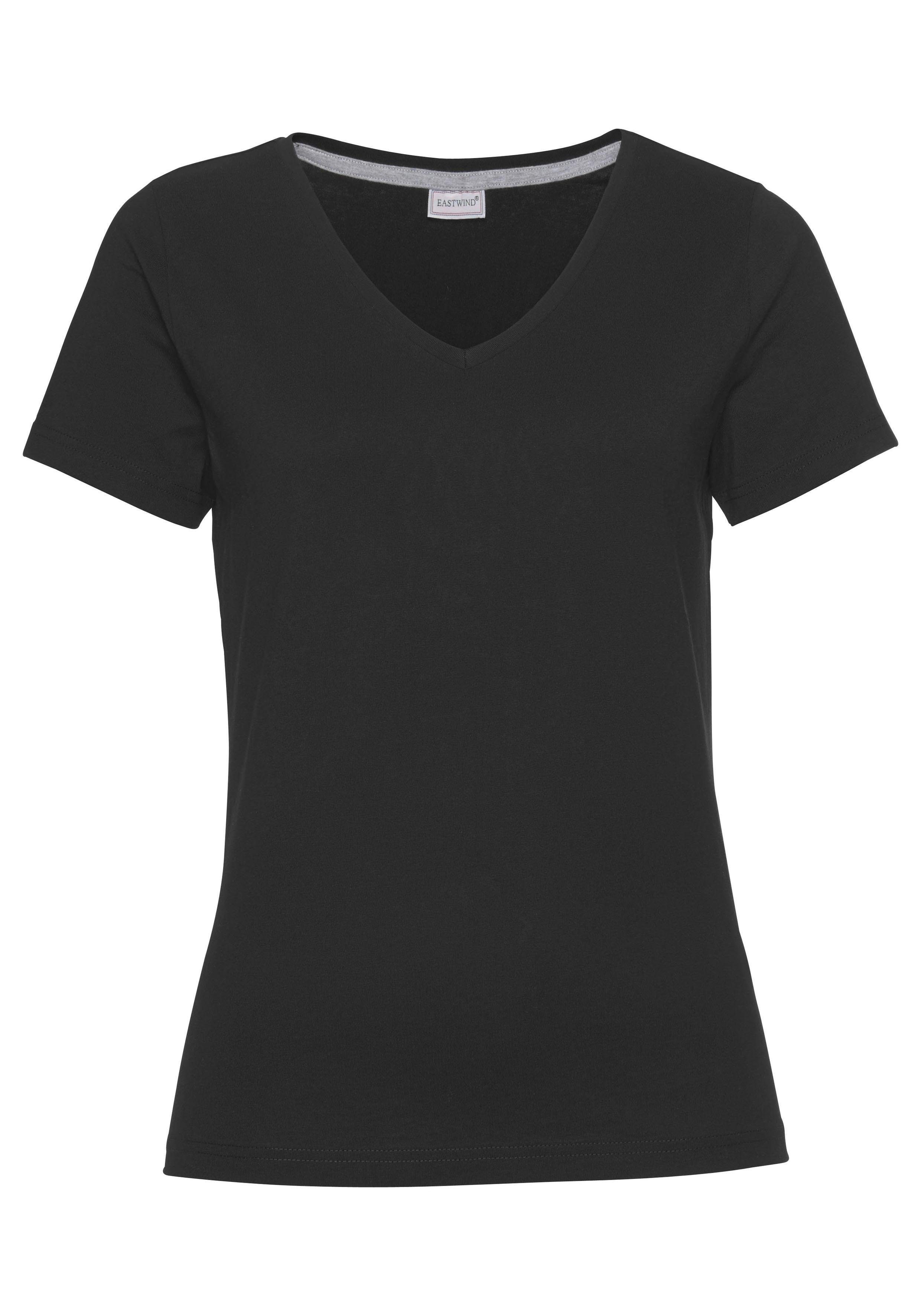 Eastwind T-shirt Korte mouw, figuuraccentuerend, van katoen, in 3-pack (3-delig, Set van 3)