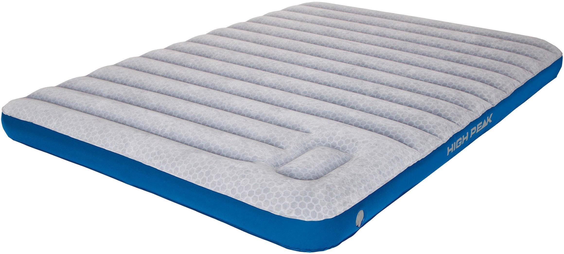 High Peak Luchtbed Cross Beam Double extra long luchtbedden maat 210 x 140 x 20 cm grijs