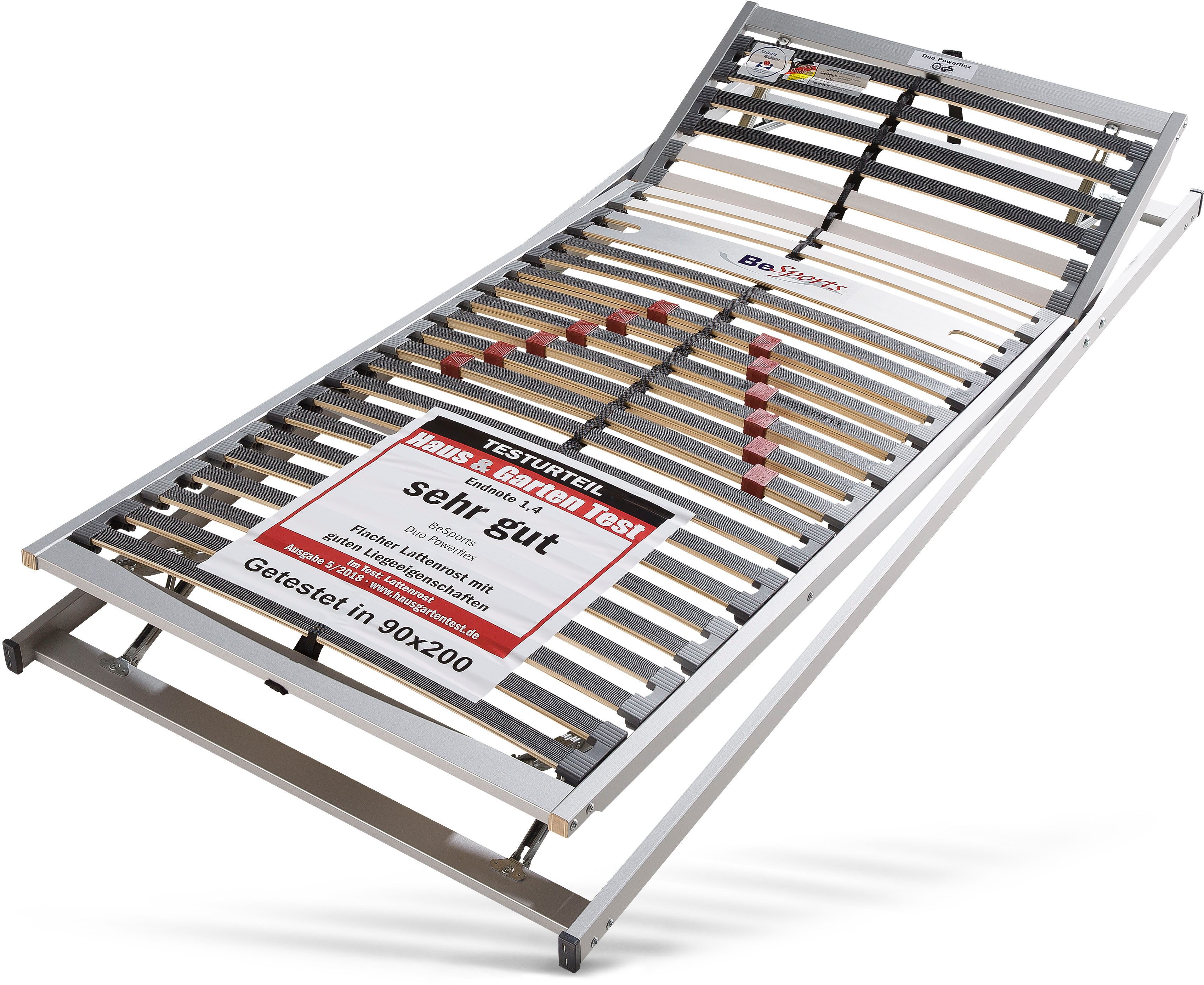 BeSports Lattenbodem duo Powerflex, lattenbodem in 90x200 cm en andere afm (1 stuk)