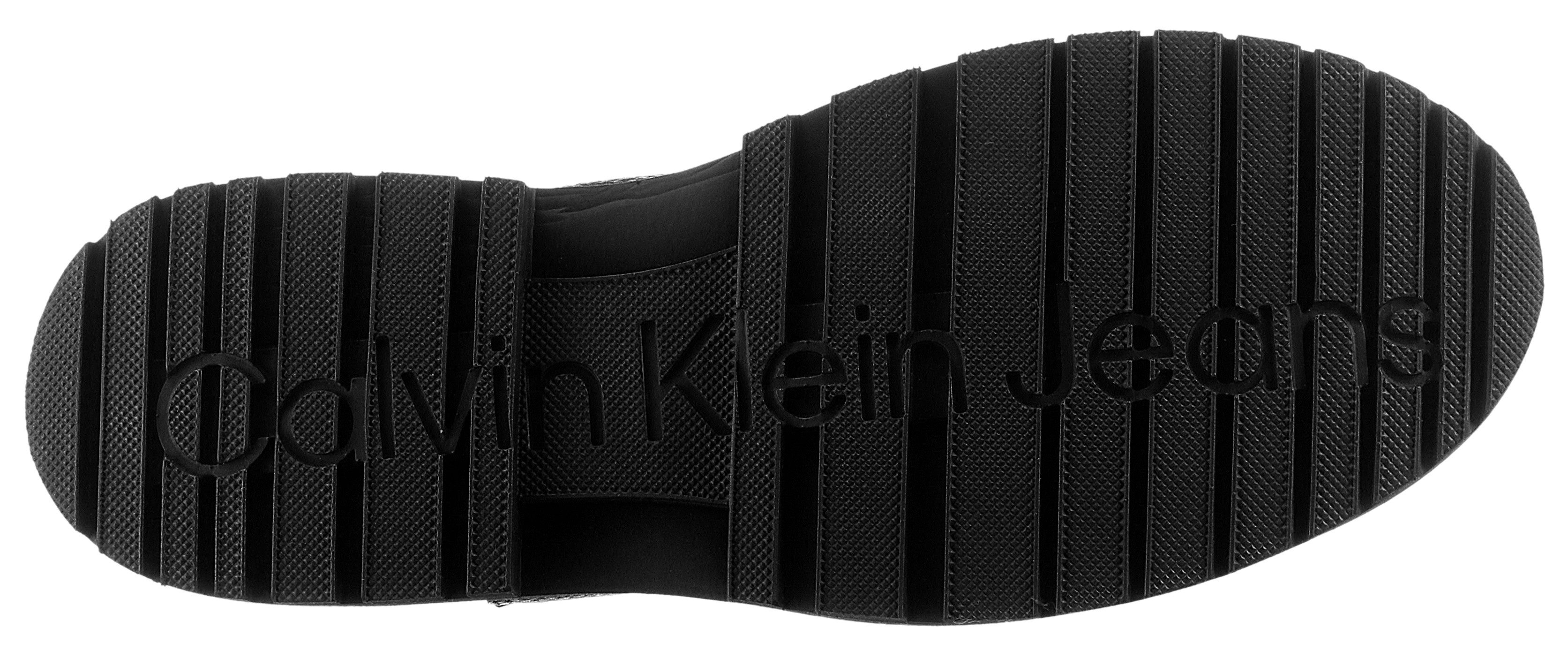 Calvin Klein Chelsea-boots EVA MID CHELSEA BOOT LTH , instappers, enkellaars met zij-ck-logo en aanhaallus
