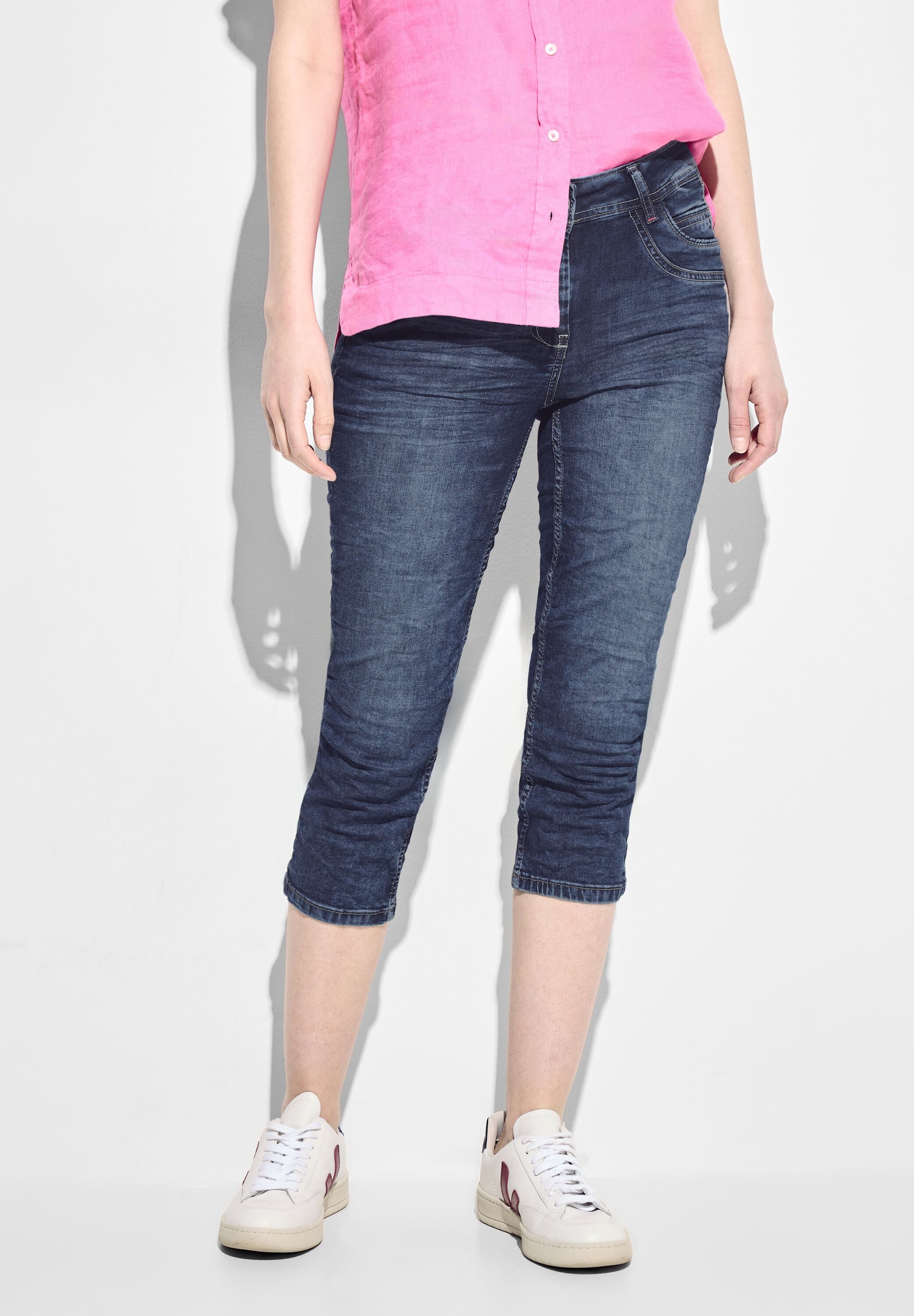 Cecil 3/4 jeans met used-look