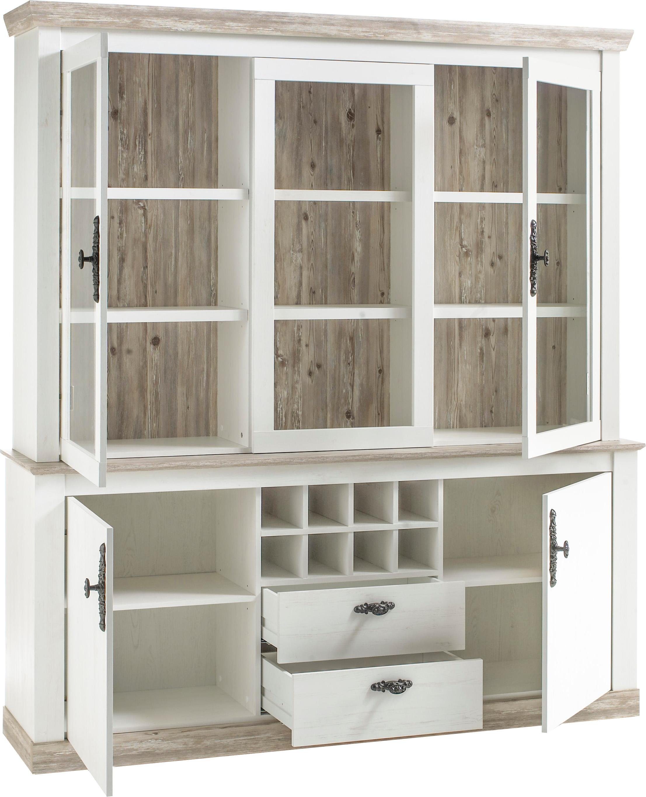 Home affaire Buffetkast Florence in romantische landelijke look, hoogte 205 cm