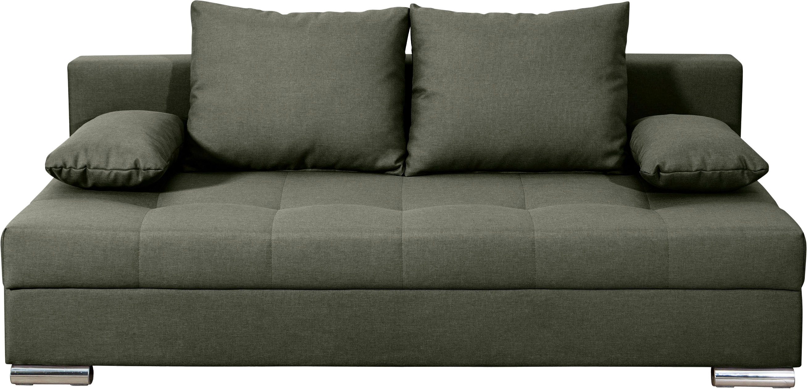 COLLECTION AB Slaapbank Tania met bedfunctie en bedlade comfortabele zitcomfort: veren-kern bekleding, inclusief rugkussen