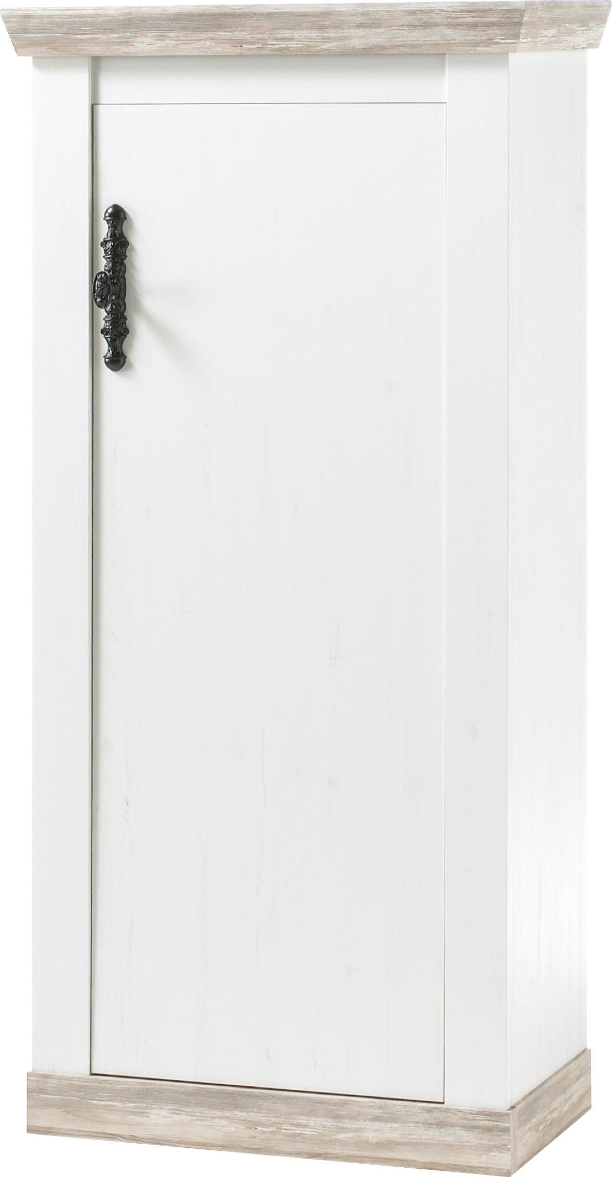 Home affaire Kast Florence in romantische landelijke look, breedte 71 cm dressoirs maat 71x37x146 cm wit