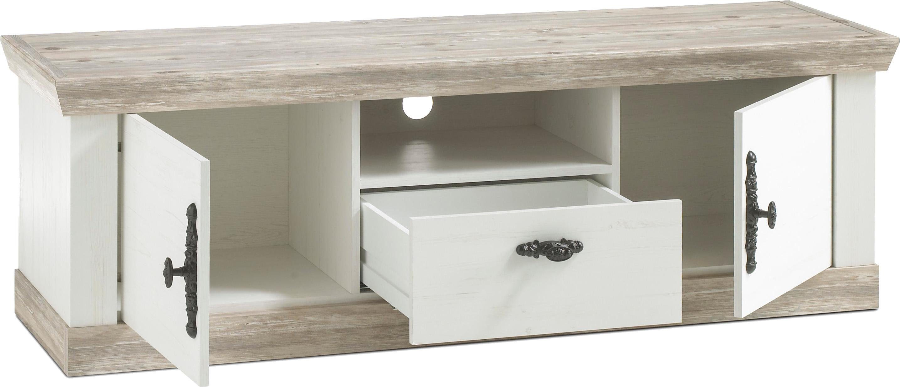 Home affaire Tv-meubel Florence in romantische rustieke stijl, tv-tafel breedte 156 cm