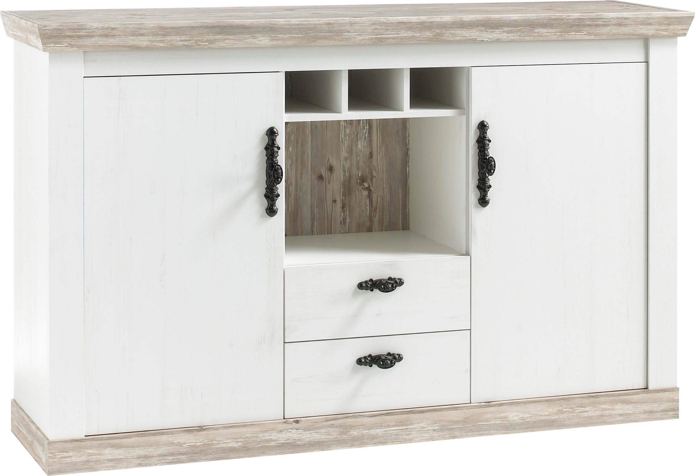 Home affaire Dressoir Florence in romantische landelijke look, breedte 168 cm