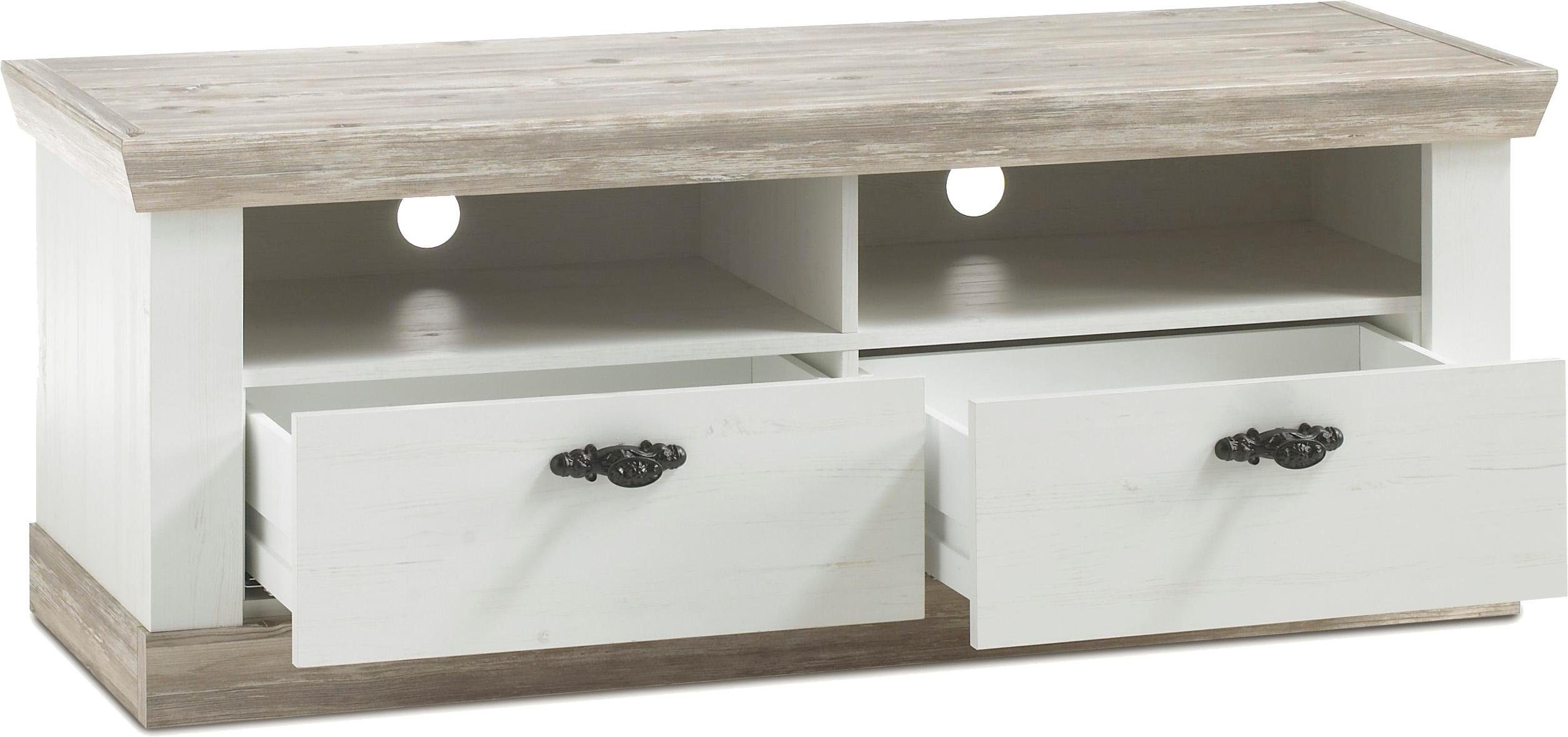 Home affaire Tv-meubel Florence Tv-tafel in romantische rustieke stijl, breedte 134 cm