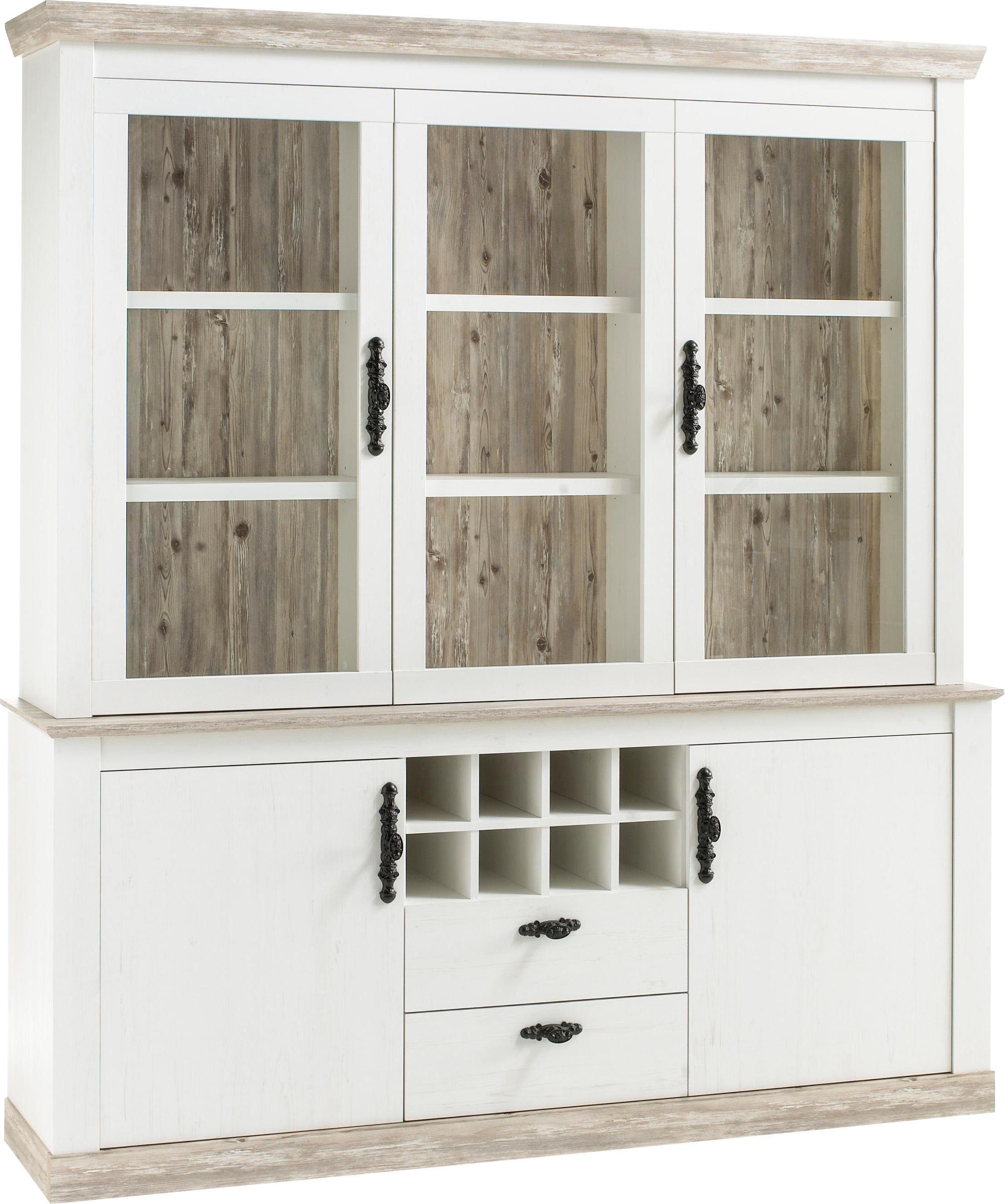 Home affaire Buffetkast Florence in romantische landelijke look, hoogte 205 cm