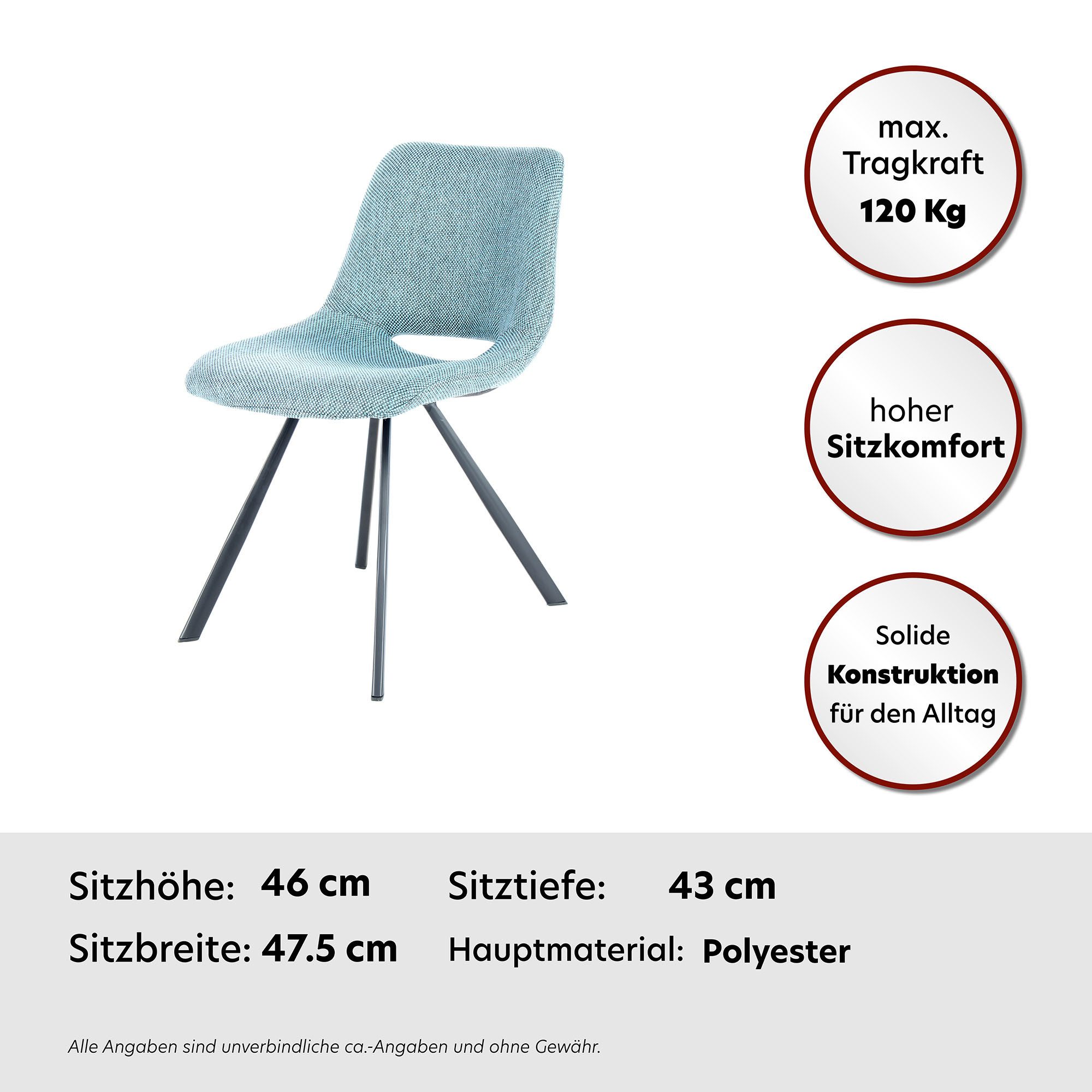 Kayoom Stoel Josephine 325 2-delige set, tijdloos ontwerp, met geometrische uitsparing onderhoudsvriendelijk, eenvoudig, zachte bekleding voor een aangenaam zitgevoel (set, 2 stuks)