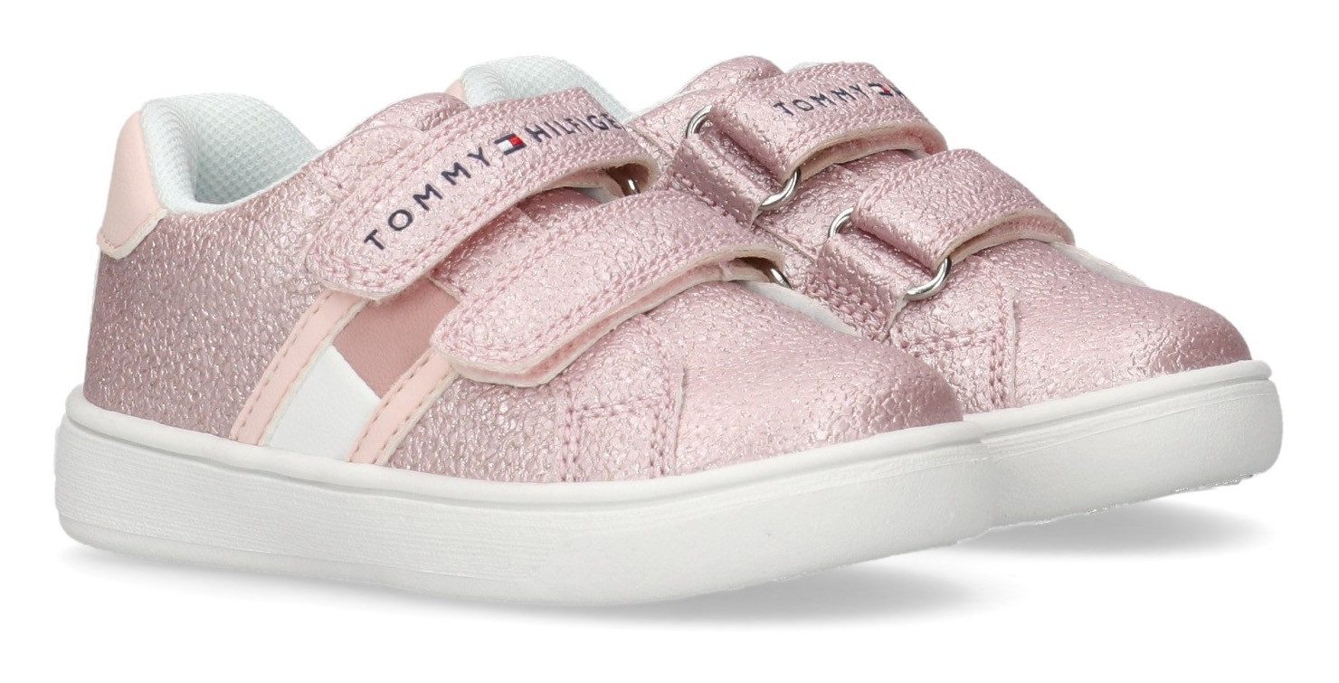 Tommy Hilfiger Sneakers , klittenbandschoen, meisjes schoen met metallic effect