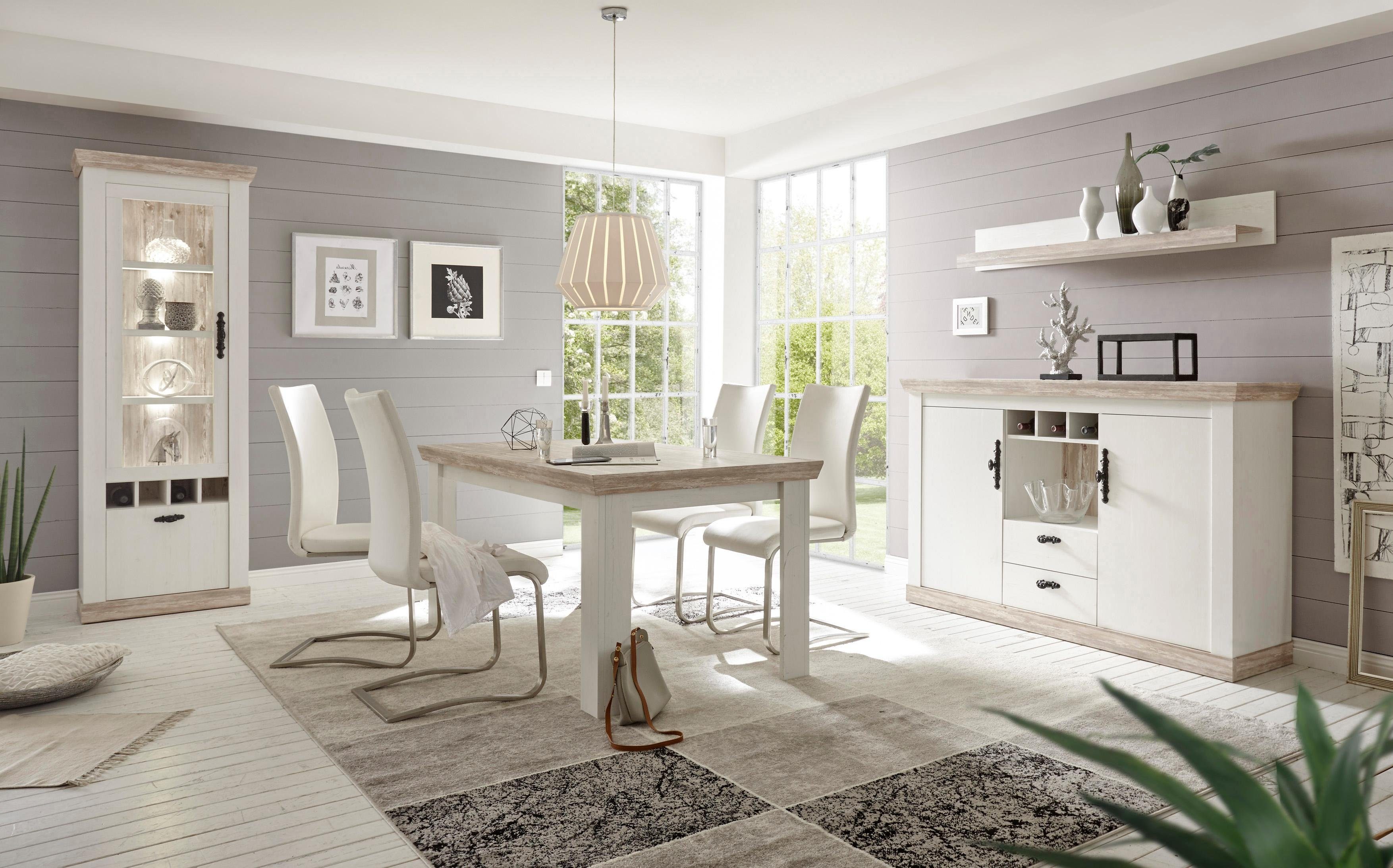 Home affaire Vitrinekast Florence in romantische landelijke look, hoogte 201 cm