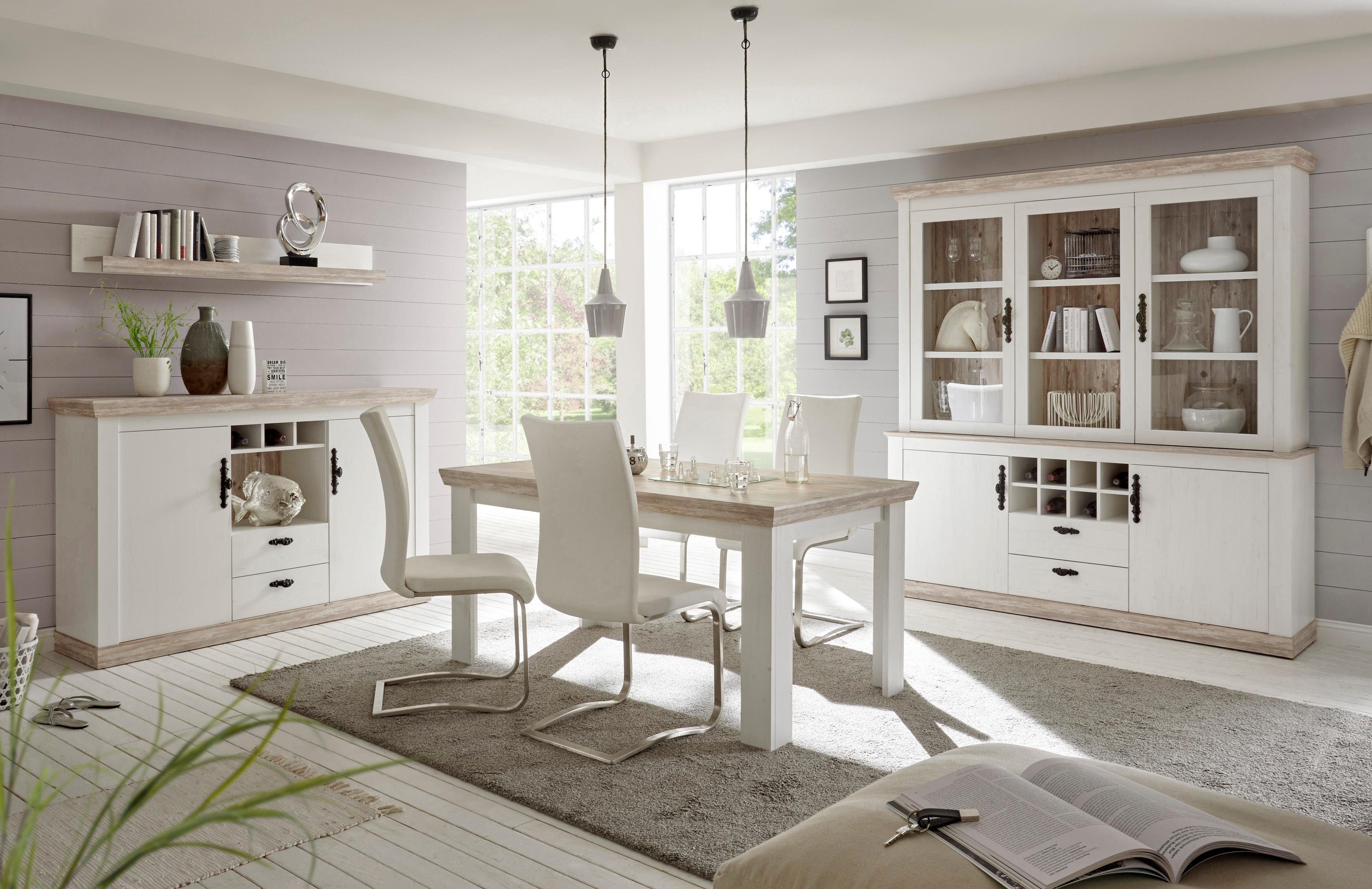 Home affaire Buffetkast Florence in romantische landelijke look, hoogte 205 cm