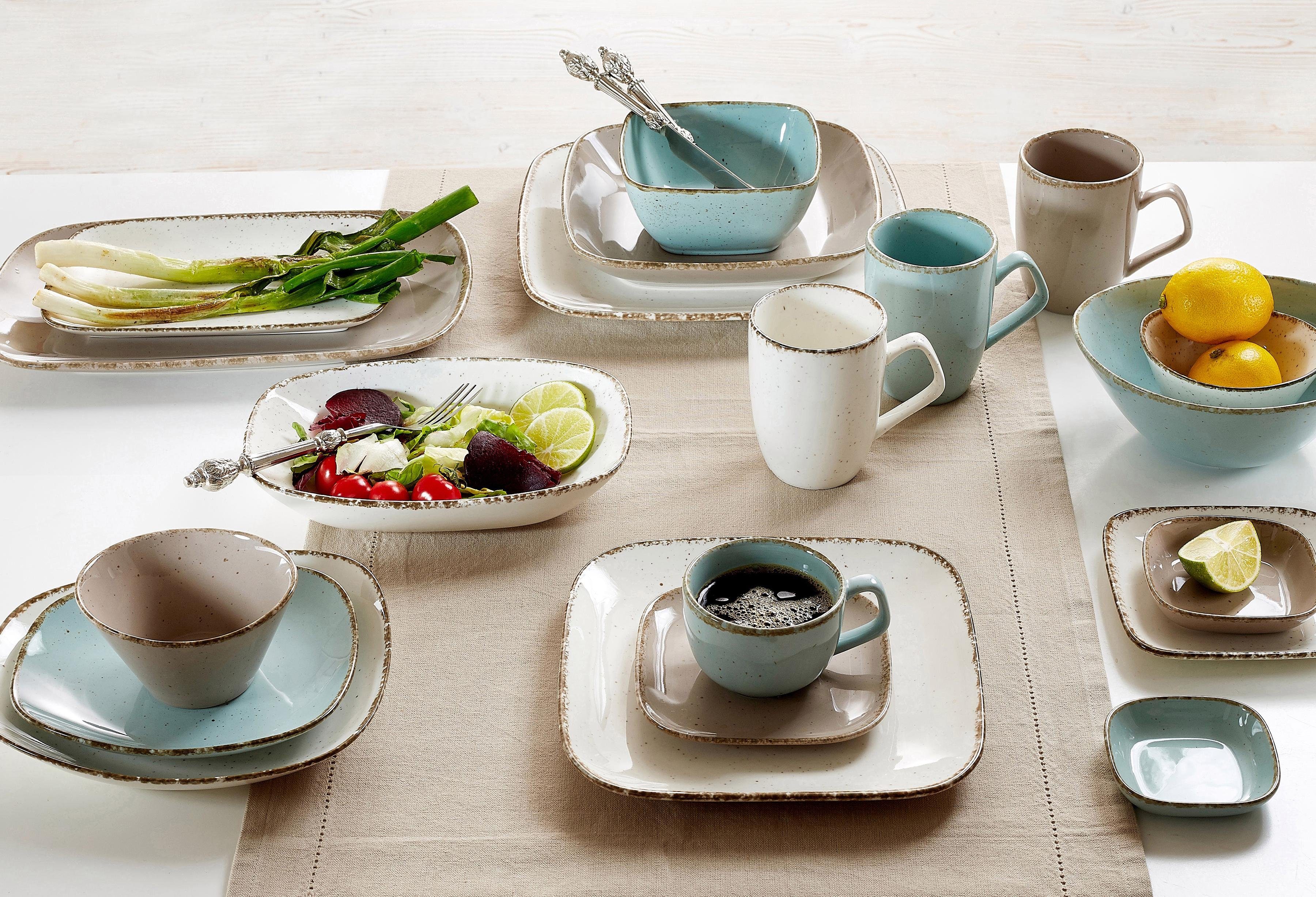 Ritzenhoff & Breker Eetservies Servies-set CASA Vintage-look, 8 delen, voor 4 personen (set, 8-delig)