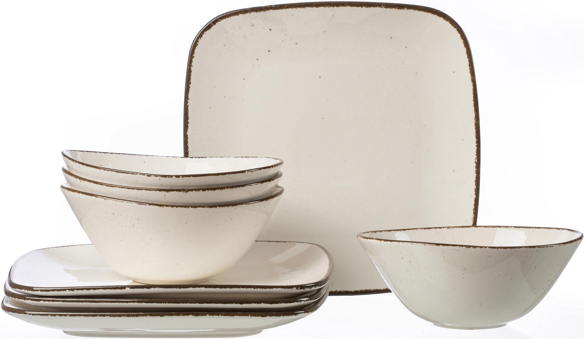 Ritzenhoff & Breker Eetservies Servies-set CASA Vintage-look, 8 delen, voor 4 personen (set, 8-delig)