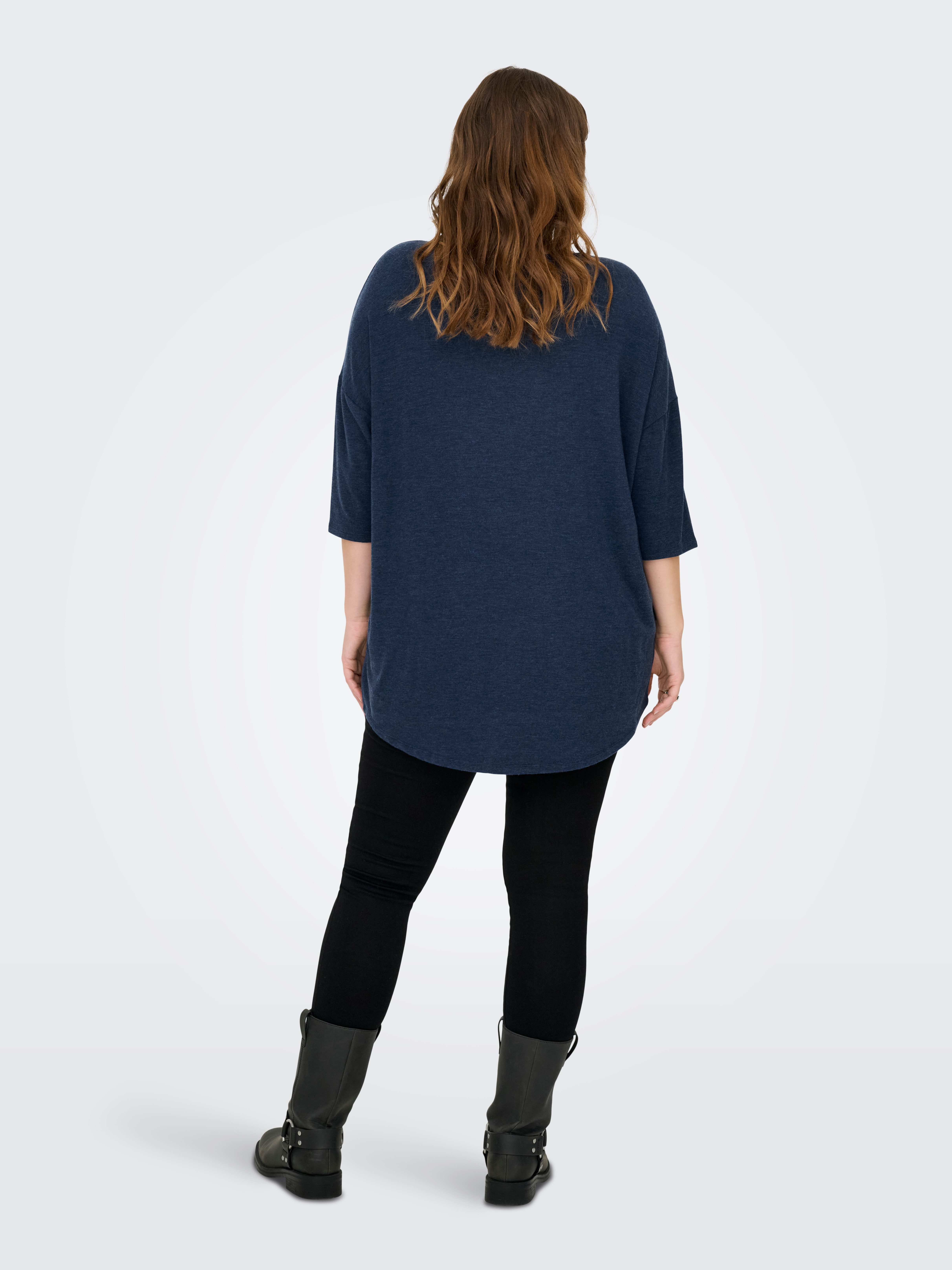 ONLY CARMAKOMA Shirt met 3/4 mouwen CARLAMOUR 3/4 TOP JRS NOOS