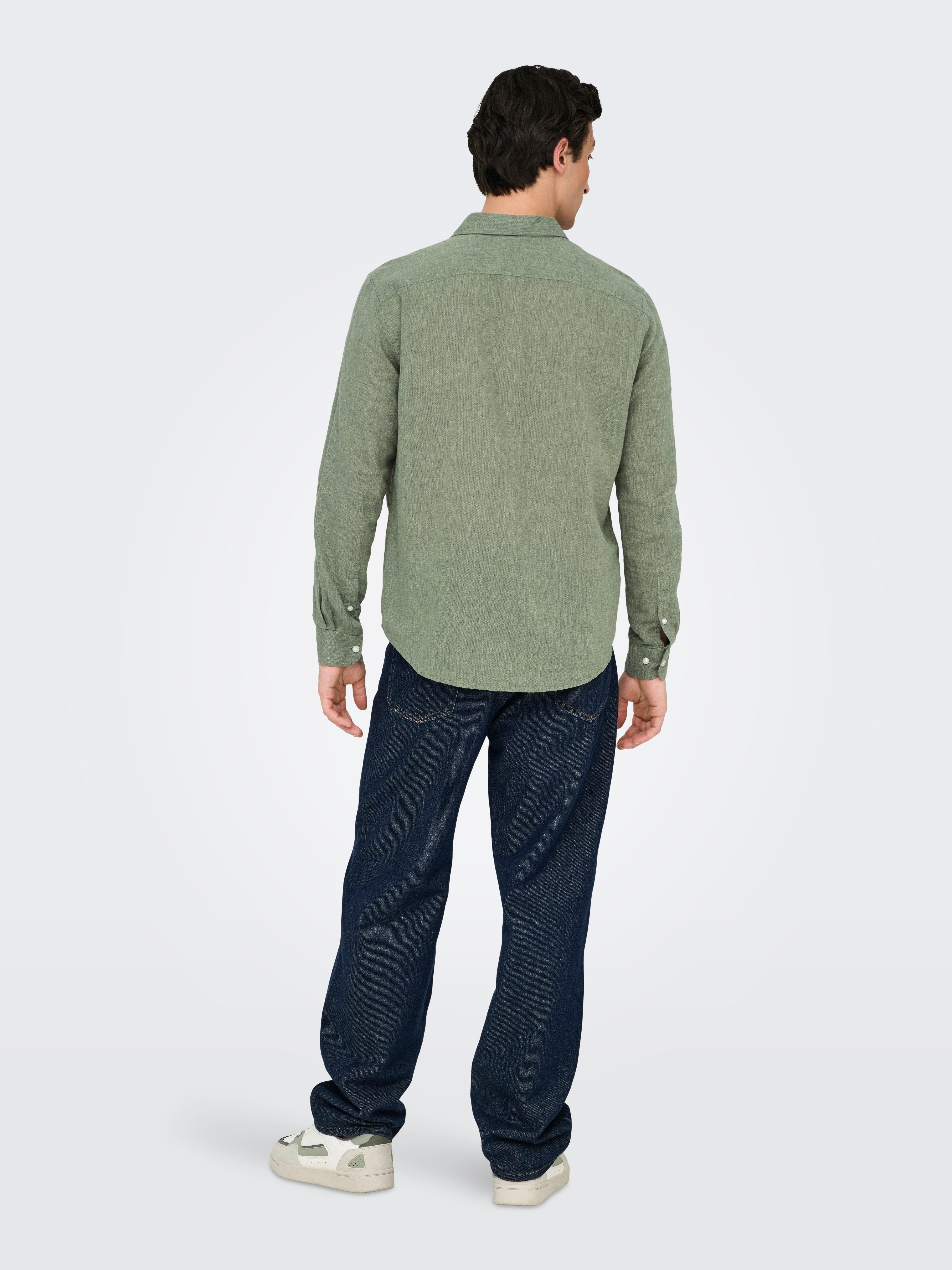 ONLY & SONS Overhemd met lange mouwen ONSCAIDEN LIFE REG LS 1 PKT SHIRT NOOS