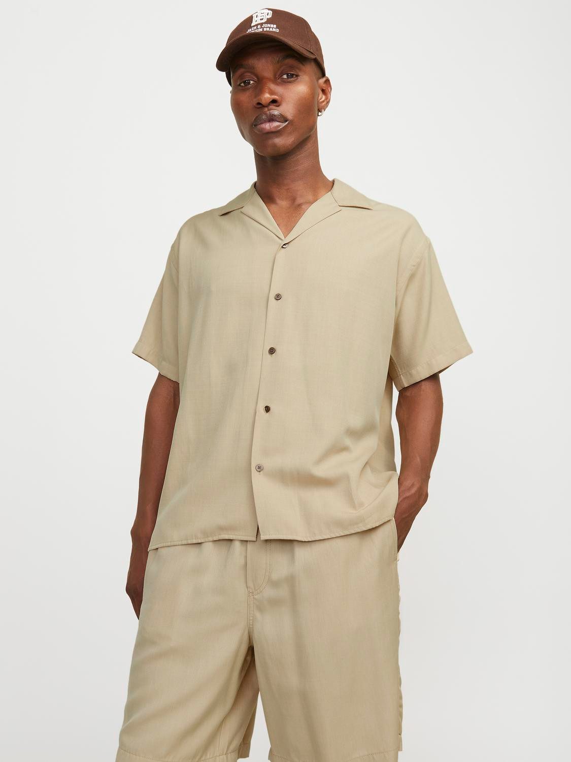 Jack & Jones Overhemd met korte mouwen JPRCCAARON TENCEL RESORT SHIRT S/S LN
