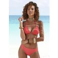 lascana bikinibroekje scallop in strak brasil-model rood