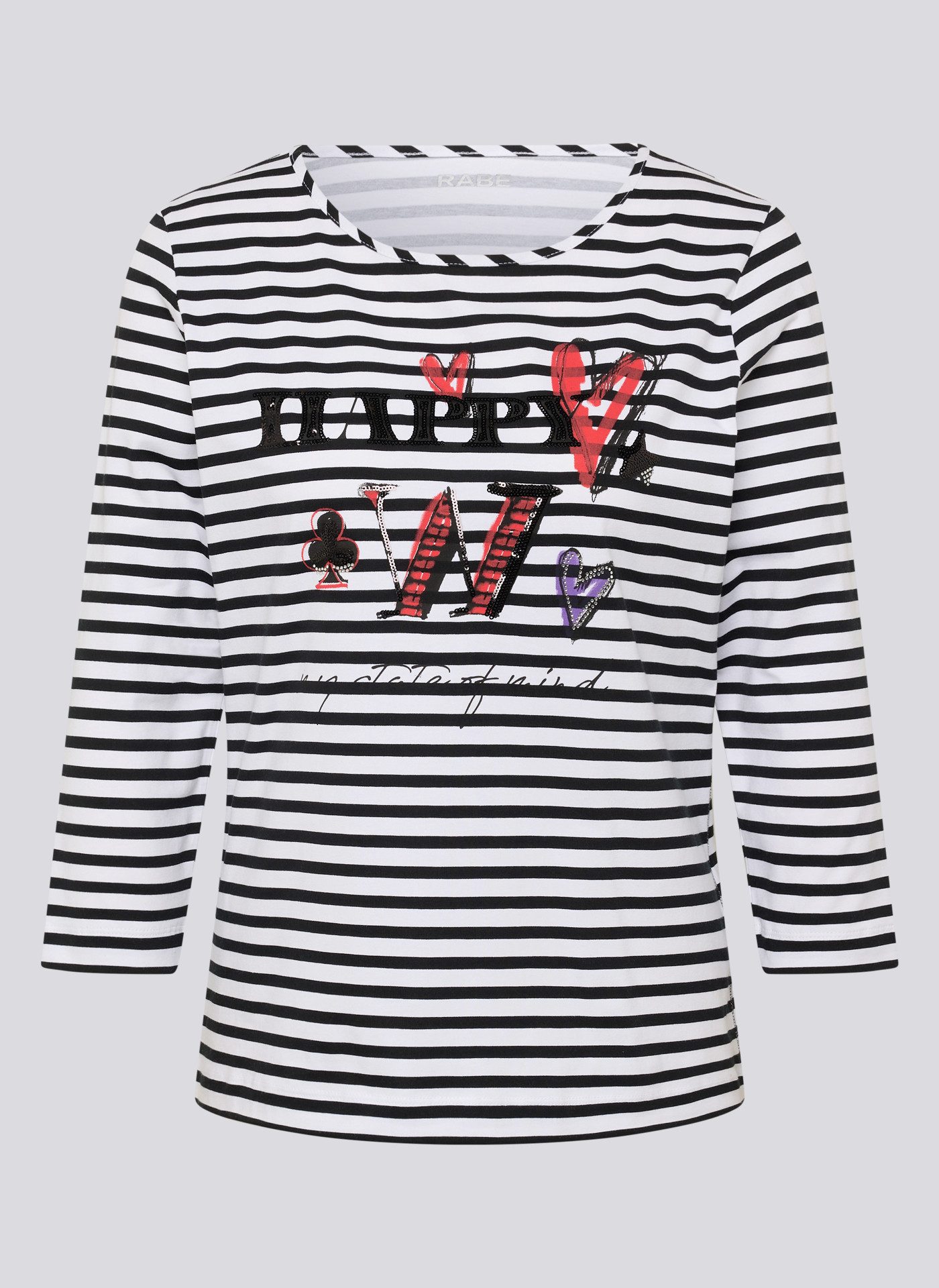 Rabe Shirt met 3/4 mouwen met belettering