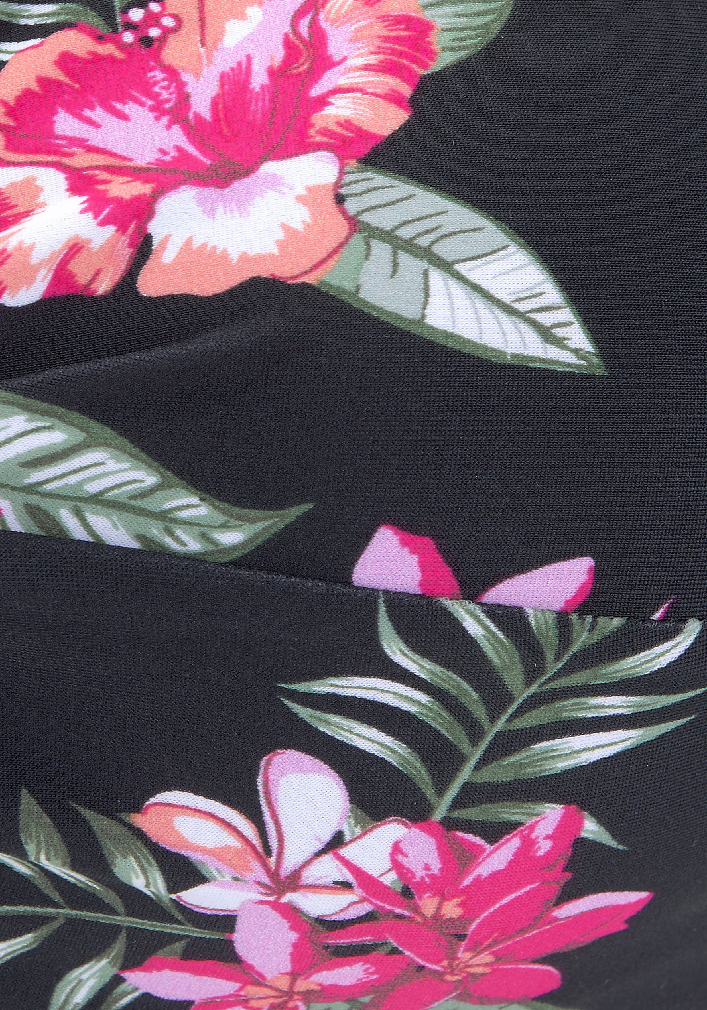 Lascana Beugelbikinitop in bandeaumodel Santini met gebloemd design