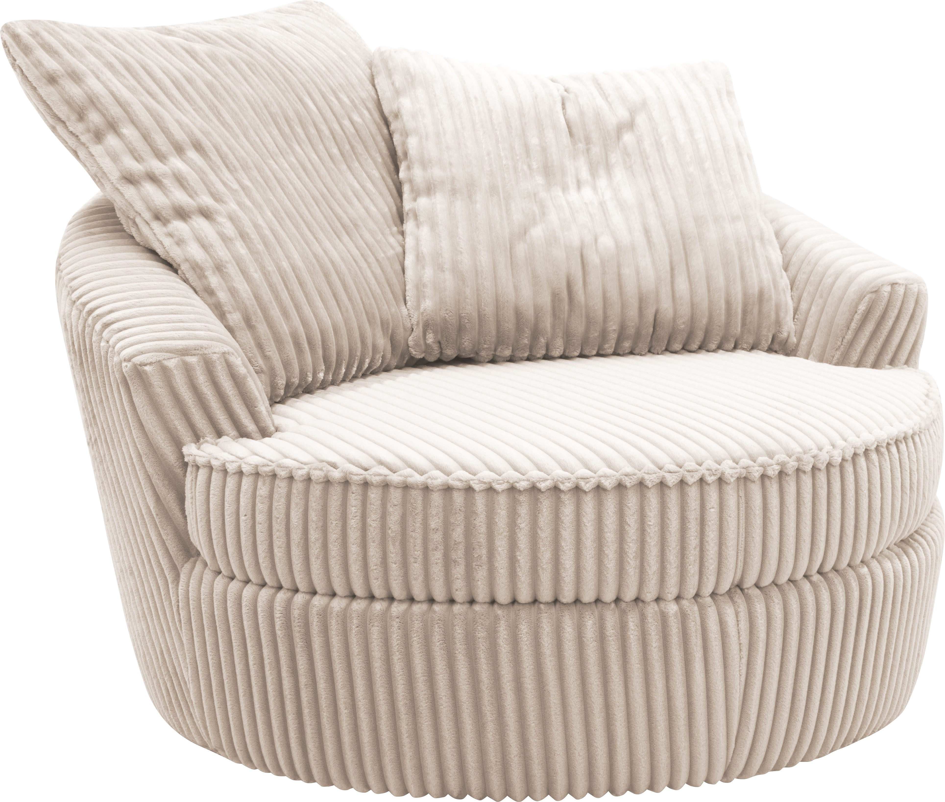 INOSIGN Draaibare fauteuil AMECA, loveseat XXL, leesstoel, grote stoel 122 x 126 x 76 cm (1 stuk)