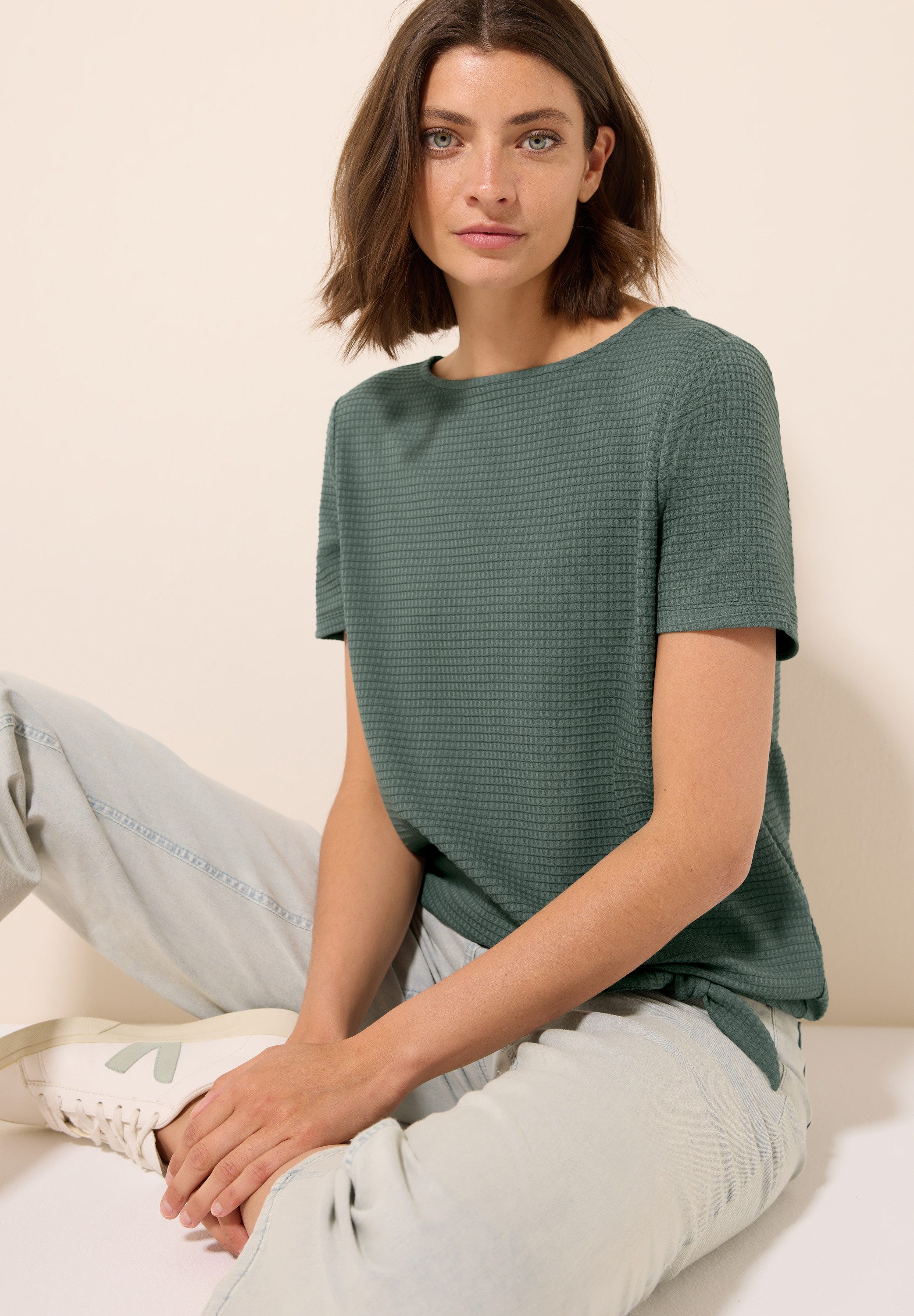 Cecil T-shirt met knoop detail